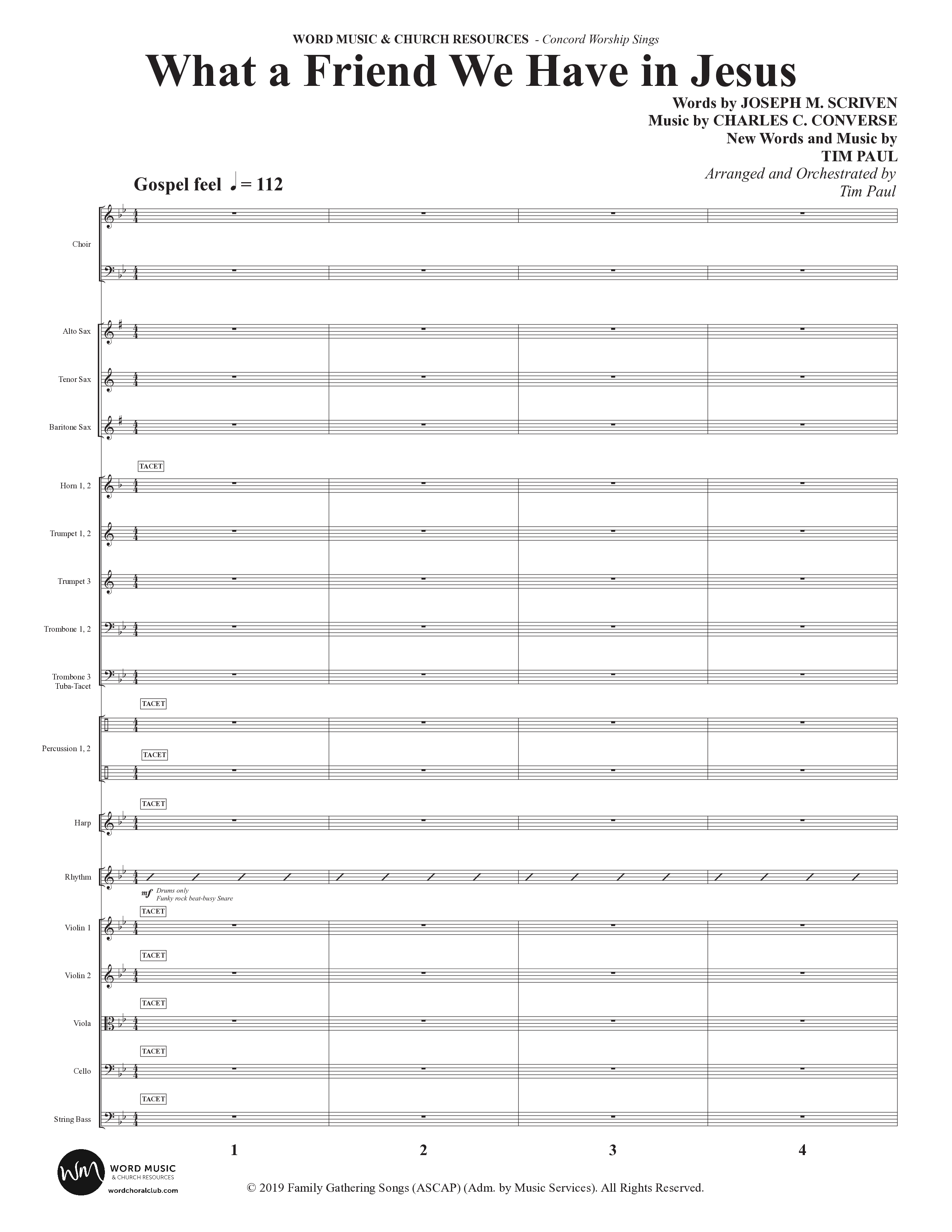 Concord Worship Sings (9 Song Choral Collection) Song 6 (Orchestration) (Concord Worship / Arr. Tim Paul)