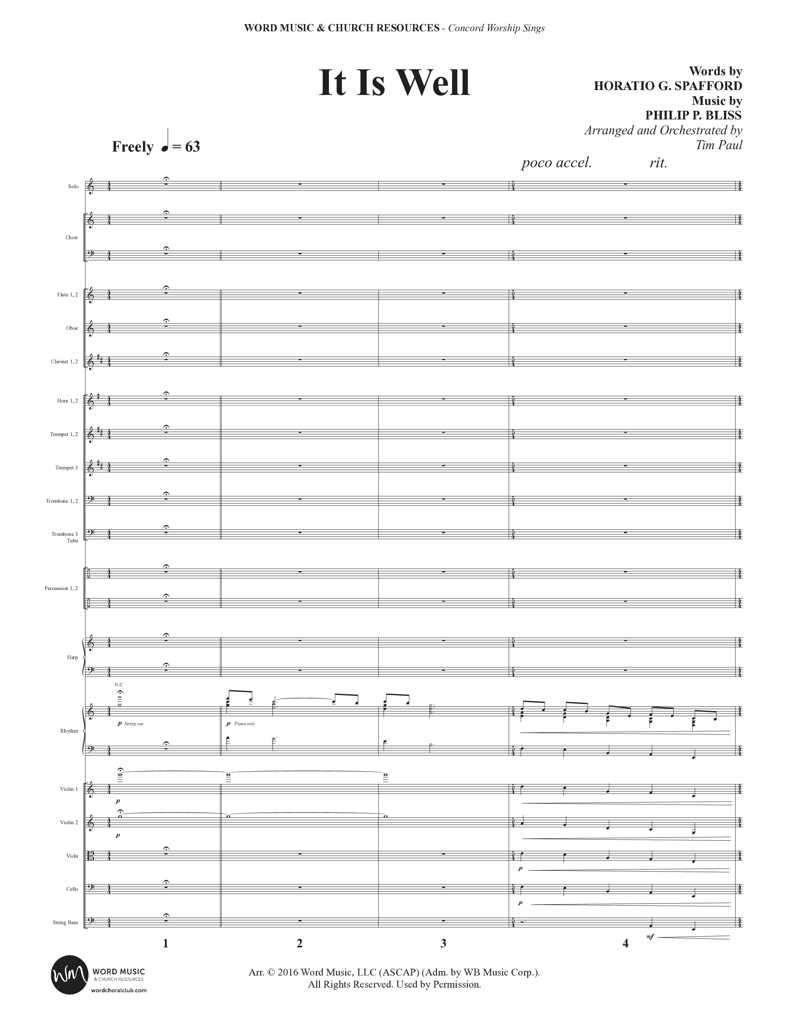 Concord Worship Sings (9 Song Choral Collection) Song 8 (Orchestration) (Concord Worship / Arr. Tim Paul)
