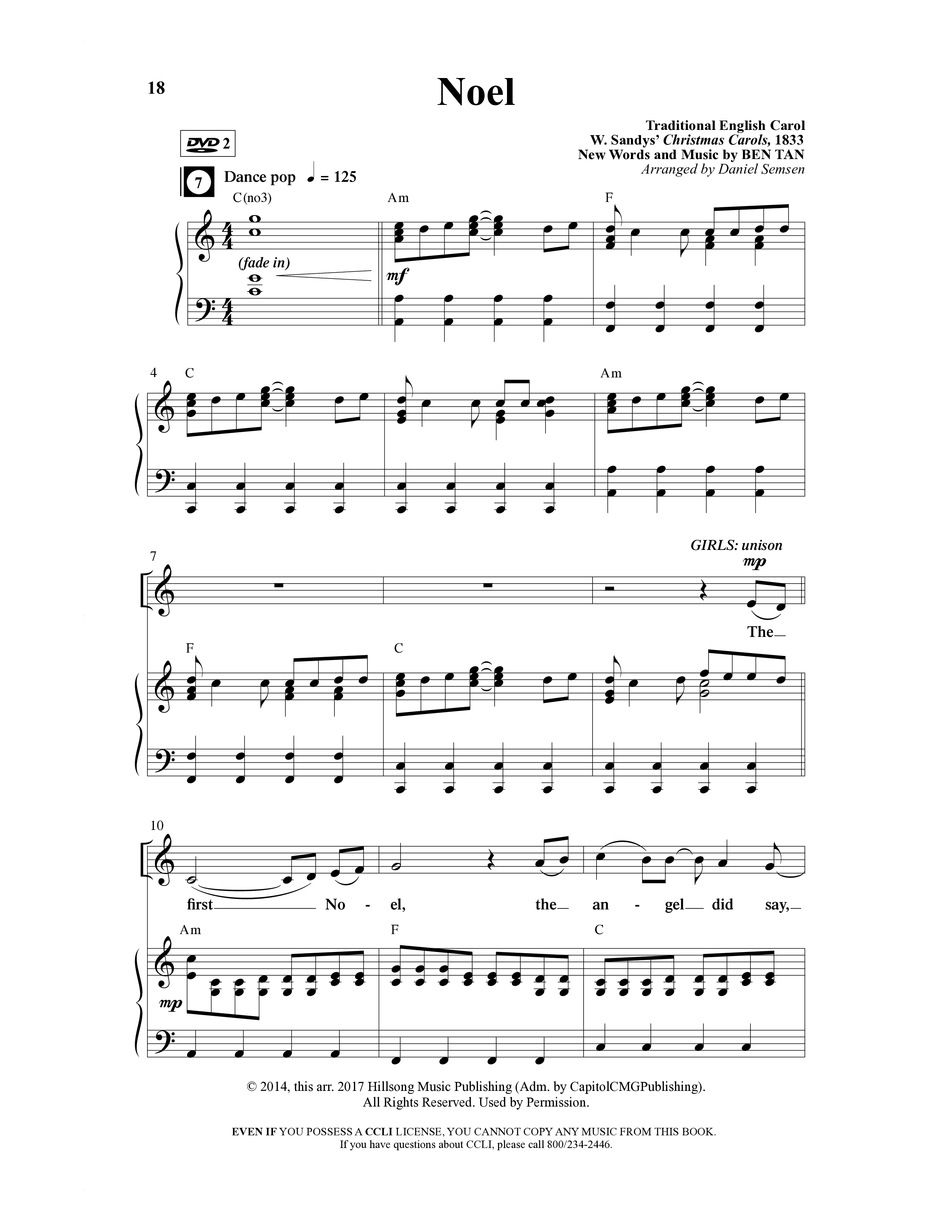 Cool Yule (6 Song Choral Collection) Song 2 (Piano SATB) (Word Music Choral / Arr. Daniel Semsen)