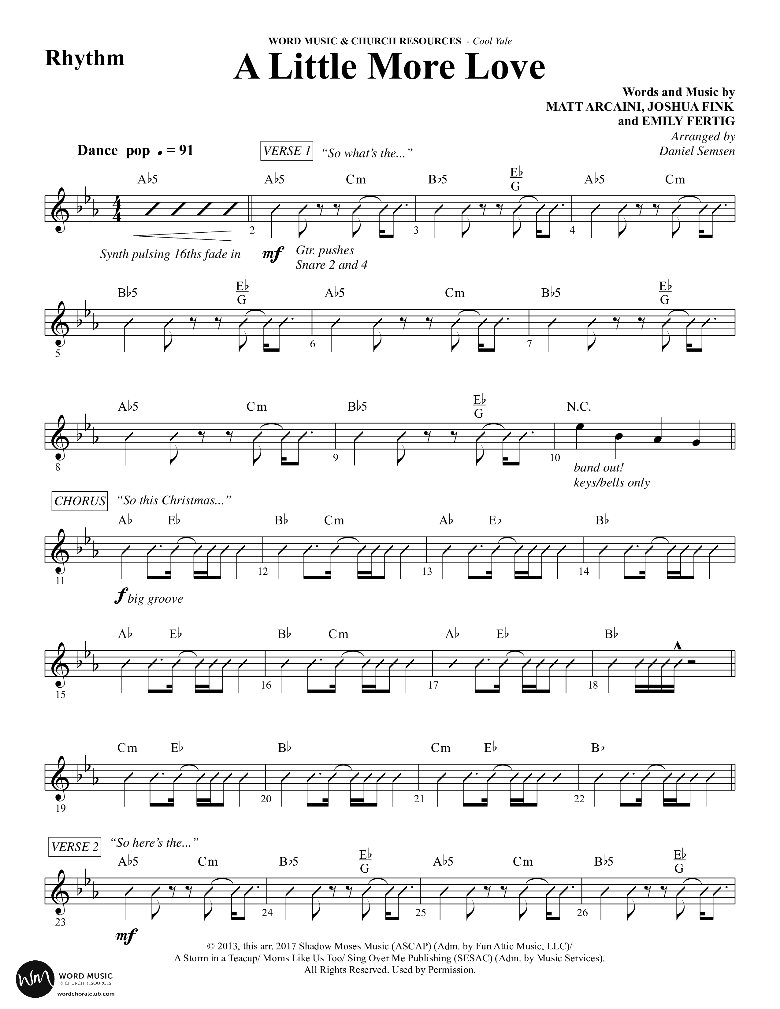 Cool Yule (6 Song Choral Collection) Song 5 (Rhythm) (Word Music Choral / Arr. Daniel Semsen)