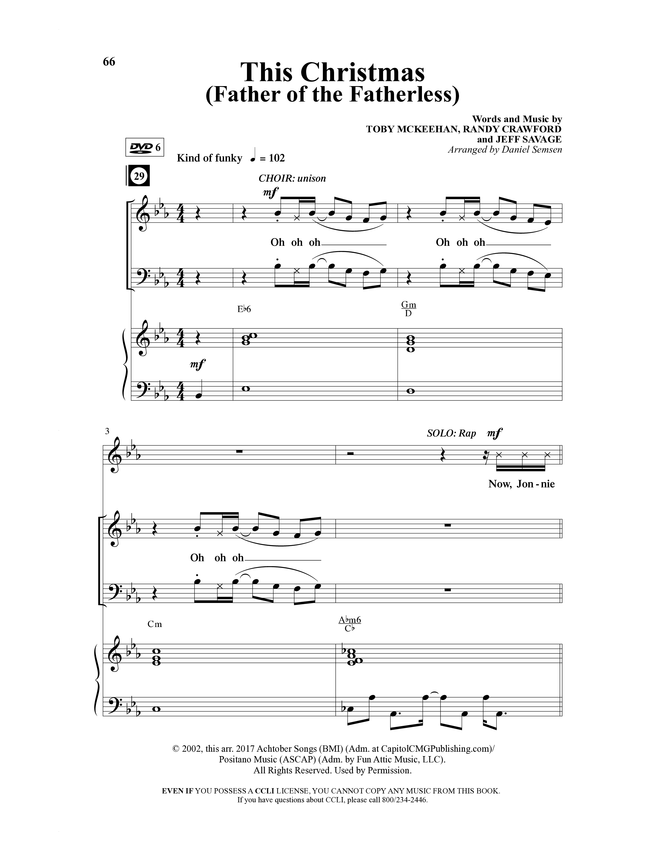 Cool Yule (6 Song Choral Collection) Song 6 (Piano SATB) (Word Music Choral / Arr. Daniel Semsen)