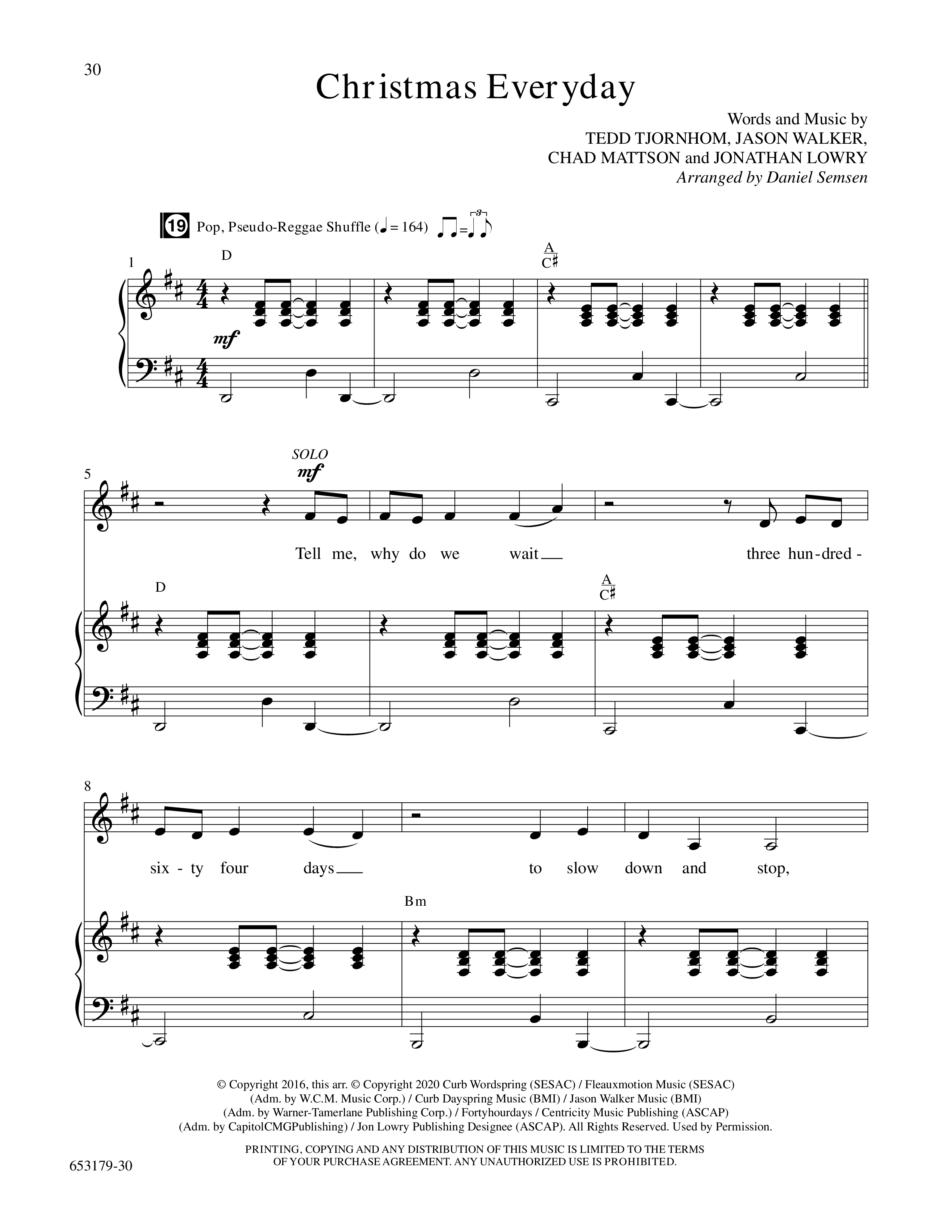 Cool Yule 2 (6 Song Choral Collection) Song 3 (Piano SATB) (Word Music Choral / Arr. Daniel Semsen)