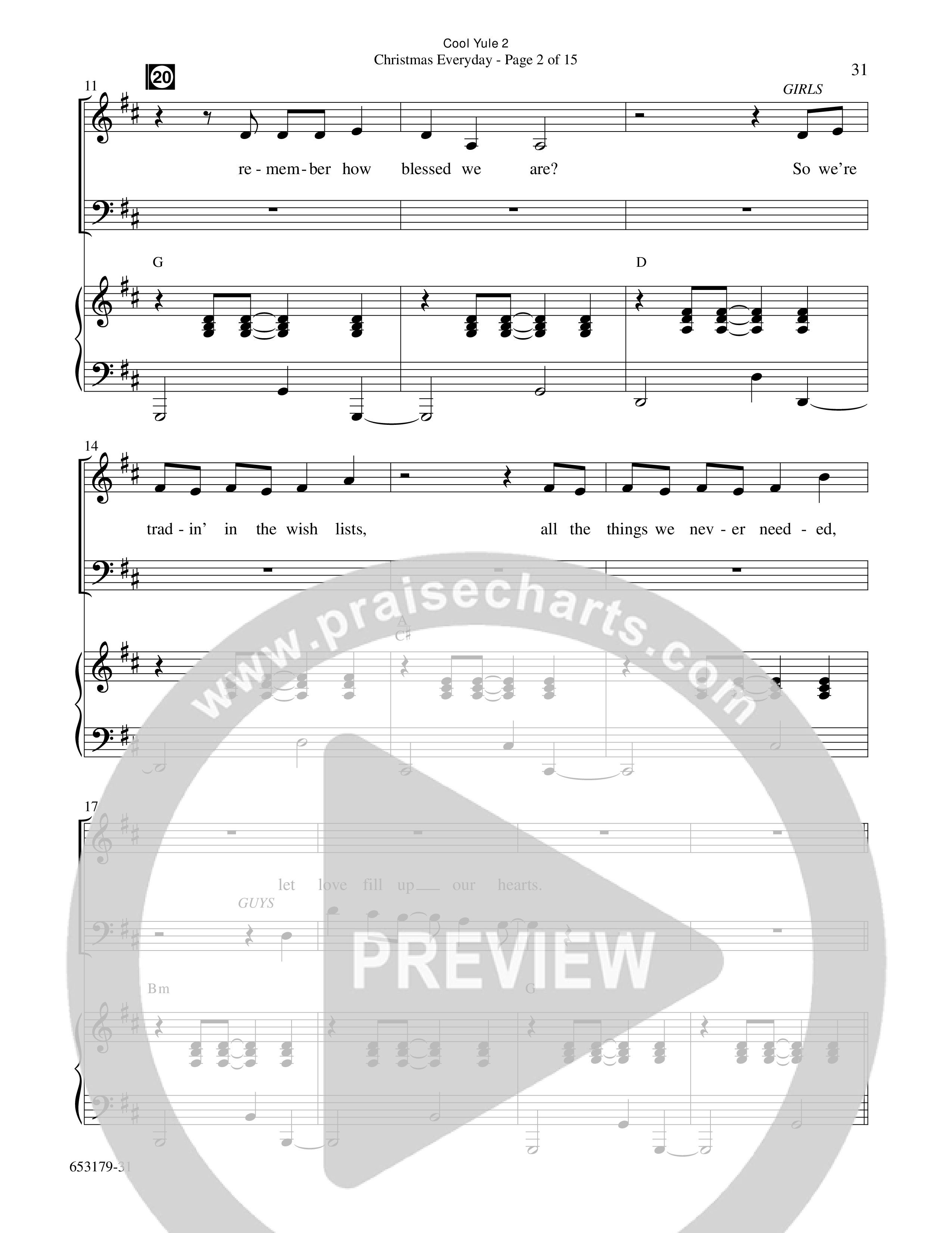 Cool Yule 2 (6 Song Choral Collection) Song 3 (Piano SATB) (Word Music Choral / Arr. Daniel Semsen)