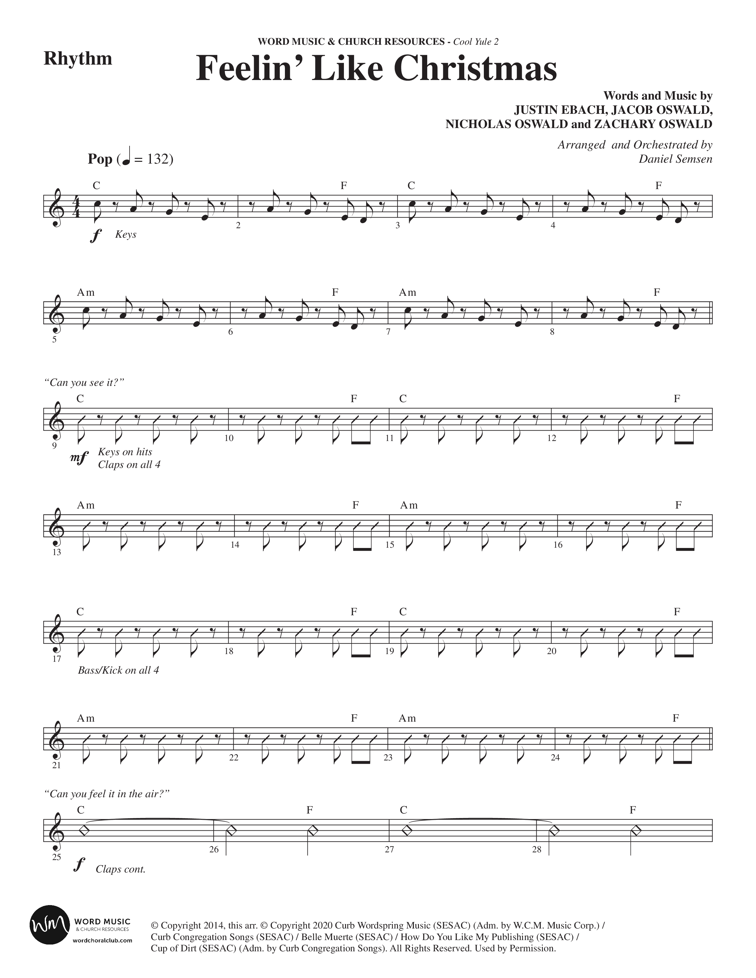 Cool Yule 2 (6 Song Choral Collection) Song 5 (Rhythm) (Word Music Choral / Arr. Daniel Semsen)