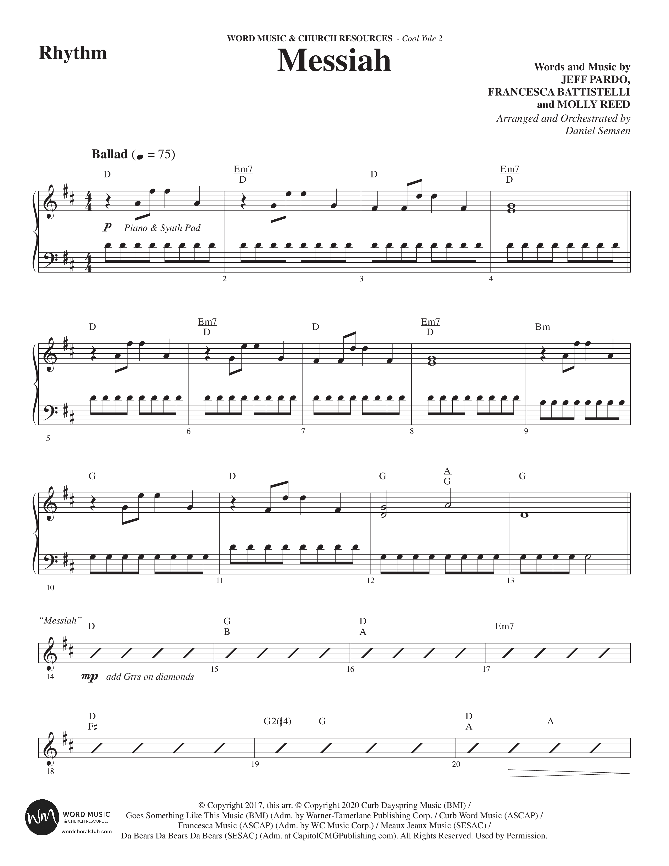 Cool Yule 2 (6 Song Choral Collection) Song 6 (Rhythm) (Word Music Choral / Arr. Daniel Semsen)