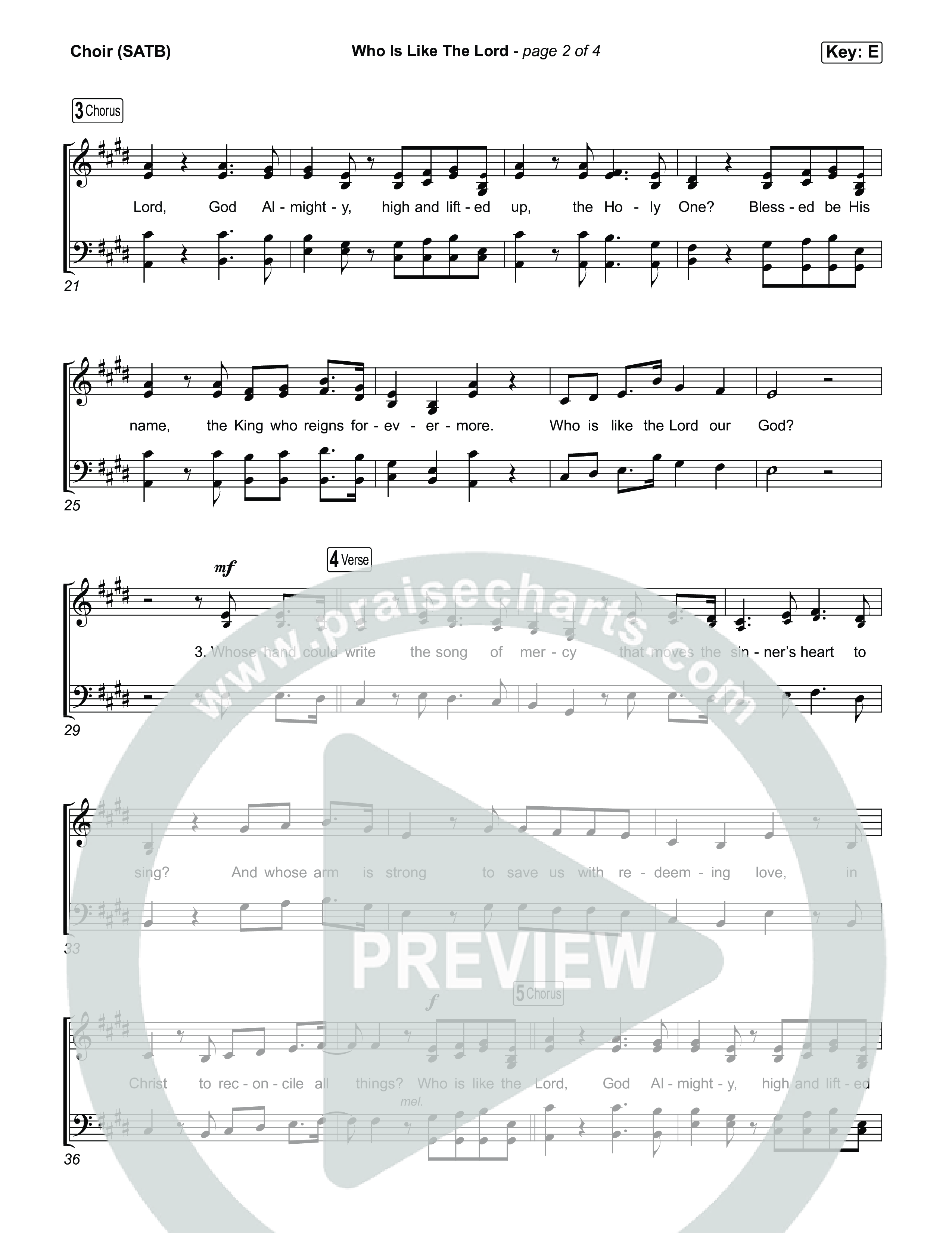 Who Is Like The Lord Choir Sheet (SATB) (Matt Boswell / Sing!)
