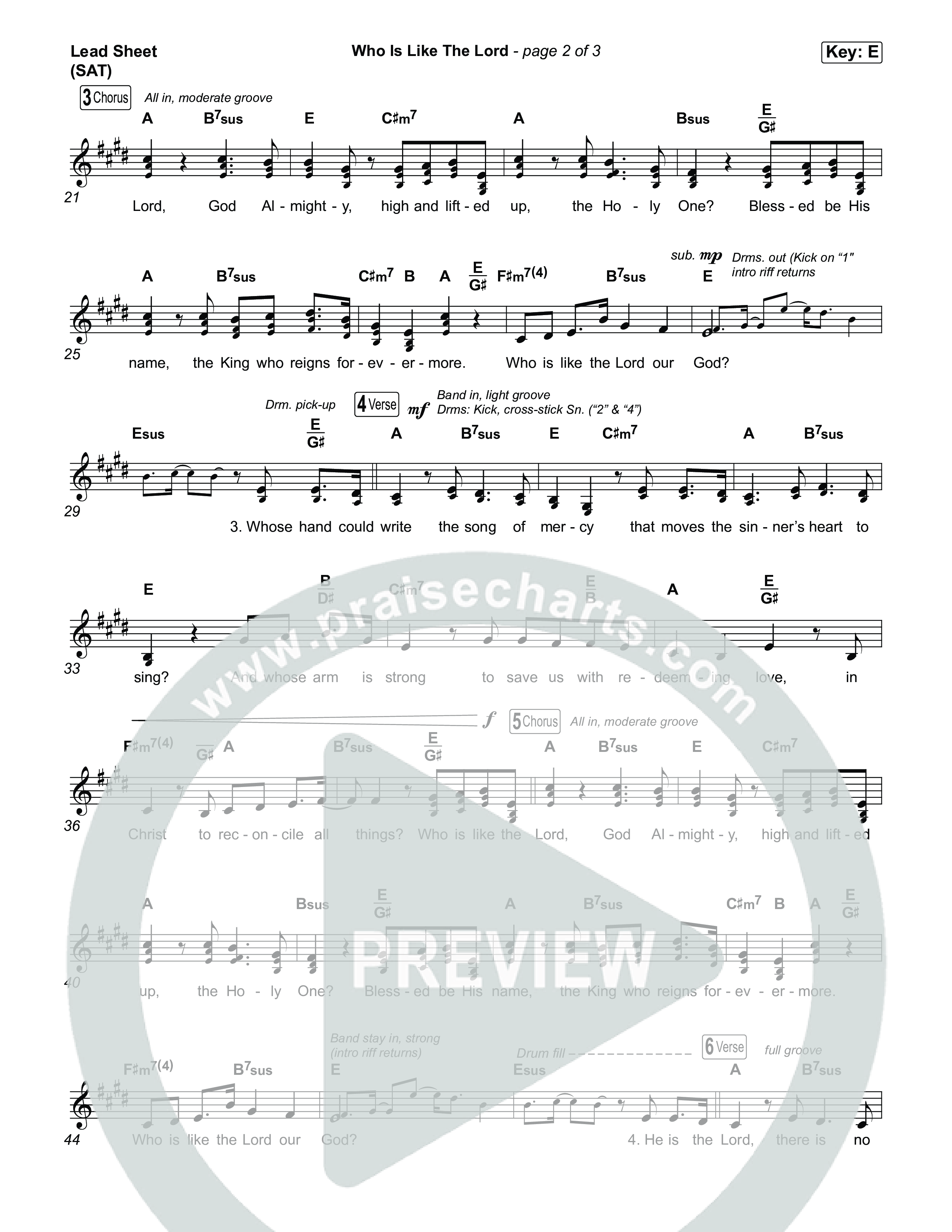 Who Is Like The Lord Lead Sheet (SAT) (Matt Boswell / Sing!)