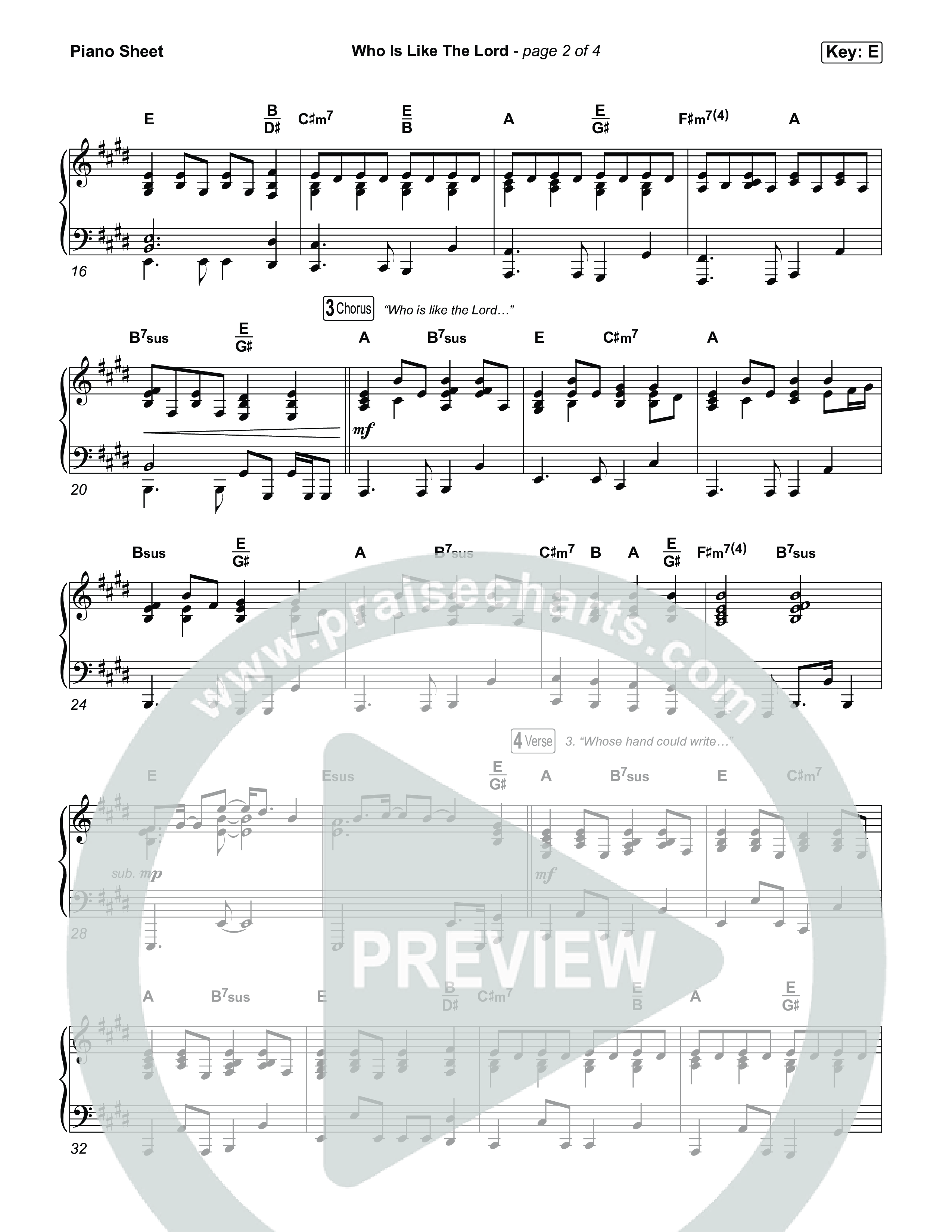 Who Is Like The Lord Piano Sheet (Matt Boswell / Sing!)