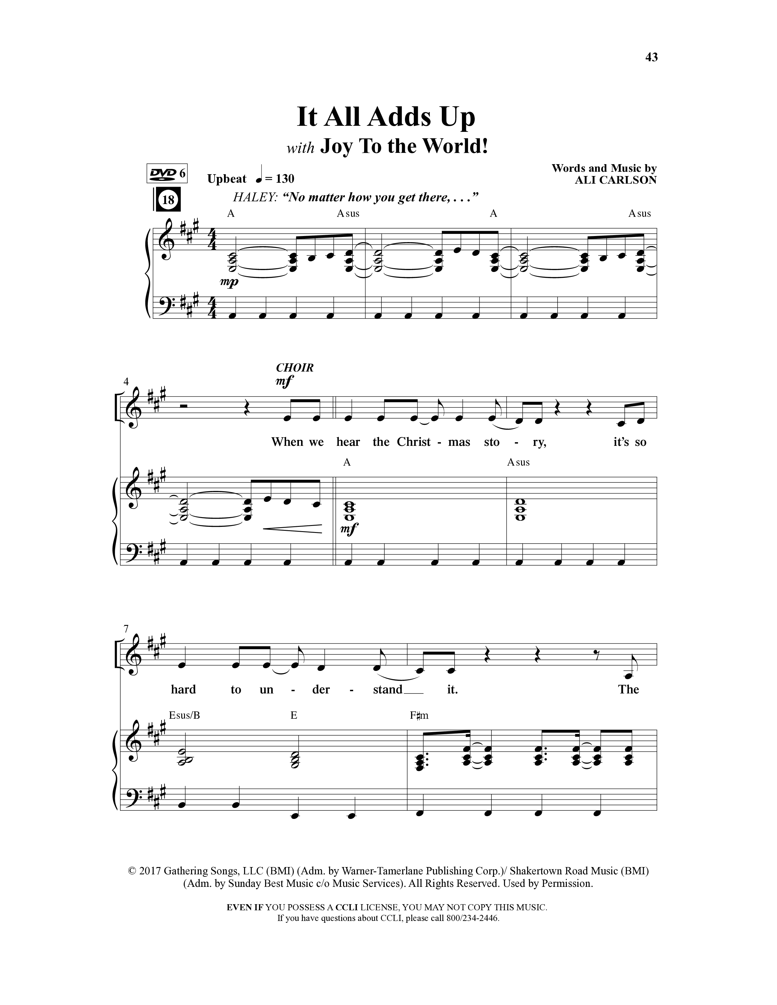 Counting Down To Christmas (6 Song Choral Collection) Song 6 (Piano SATB) (WordKidz)