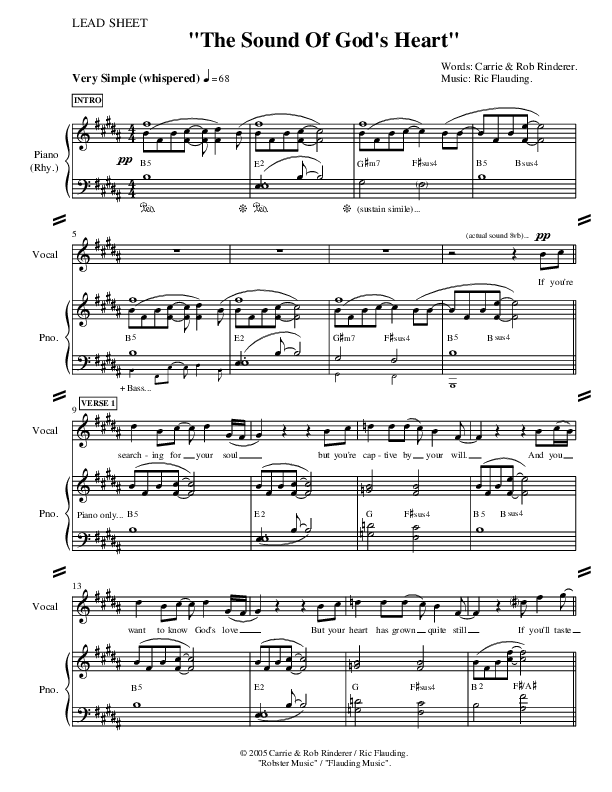 The Sound Of God's Heart Lead & Piano ()
