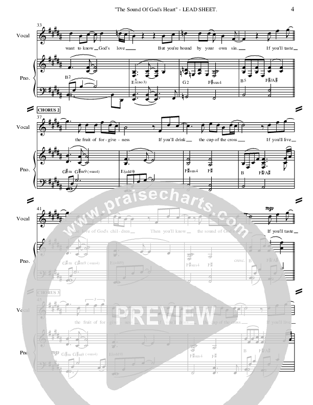 The Sound Of God's Heart Lead & Piano ()