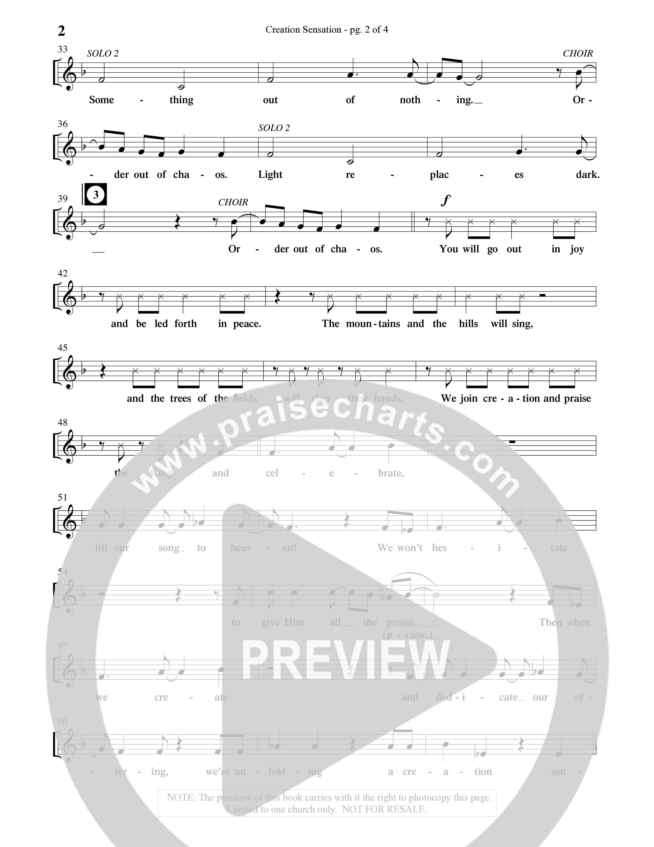 Creation Sensation (10 Song Choral Collection) Song 12 (Piano SATB) (Word Music Choral)
