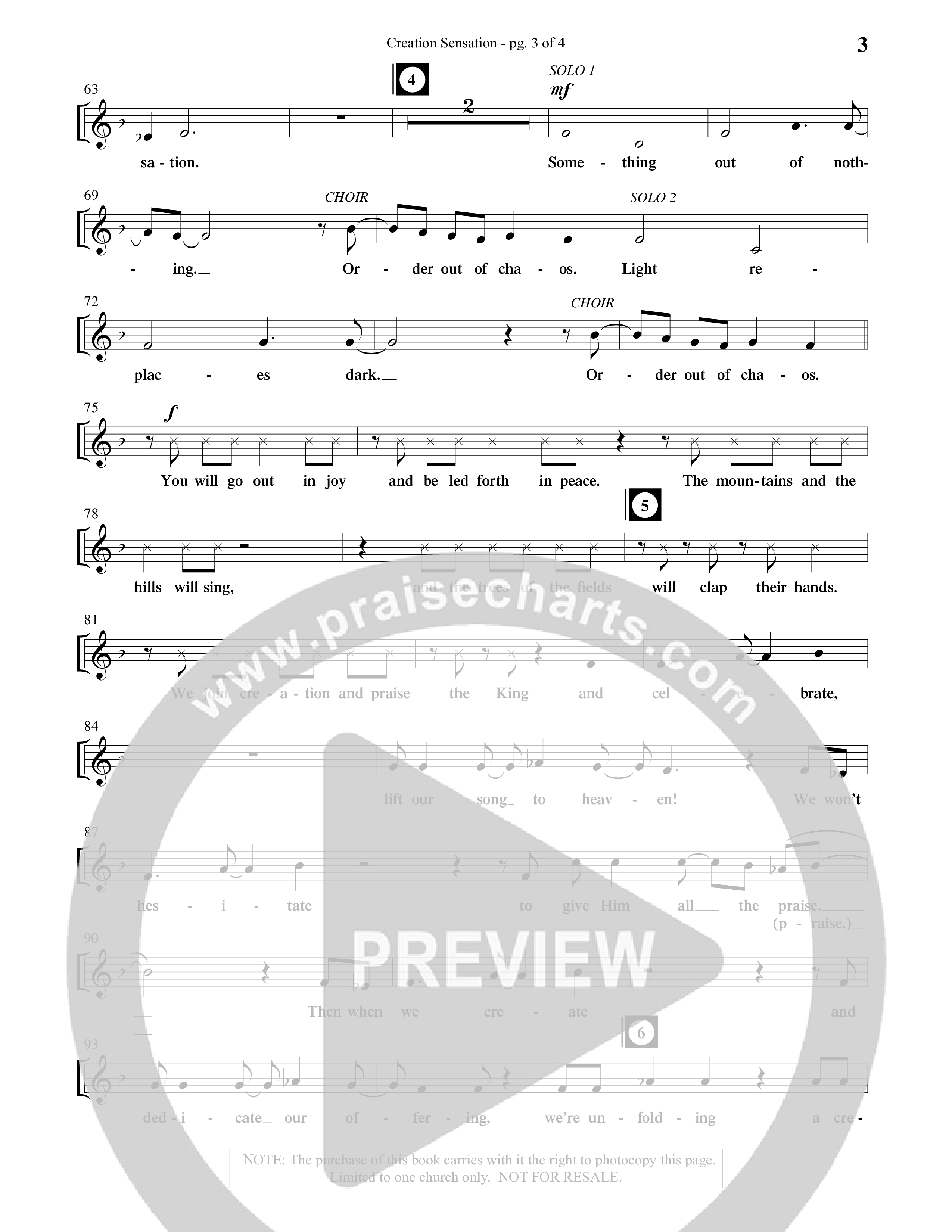 Creation Sensation (10 Song Choral Collection) Song 12 (Piano SATB) (Word Music Choral)