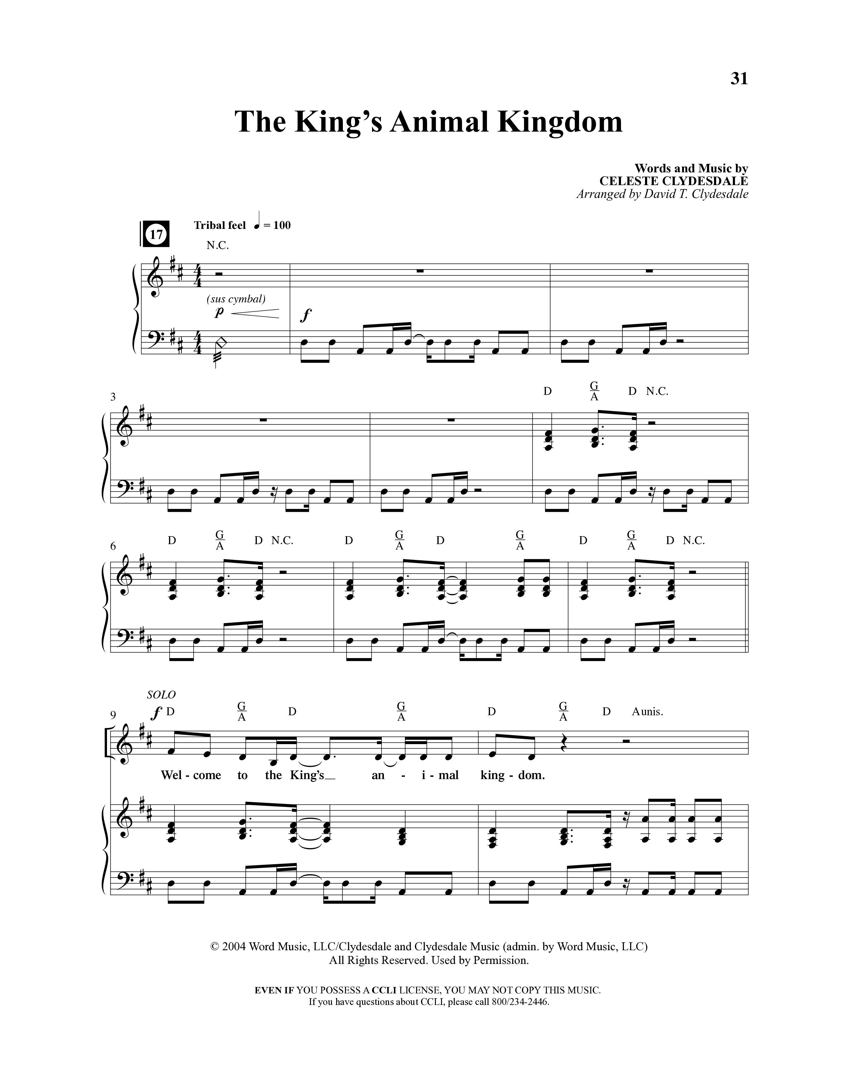 Creation Sensation (10 Song Choral Collection) Song 4 (Piano SATB) (Word Music Choral)