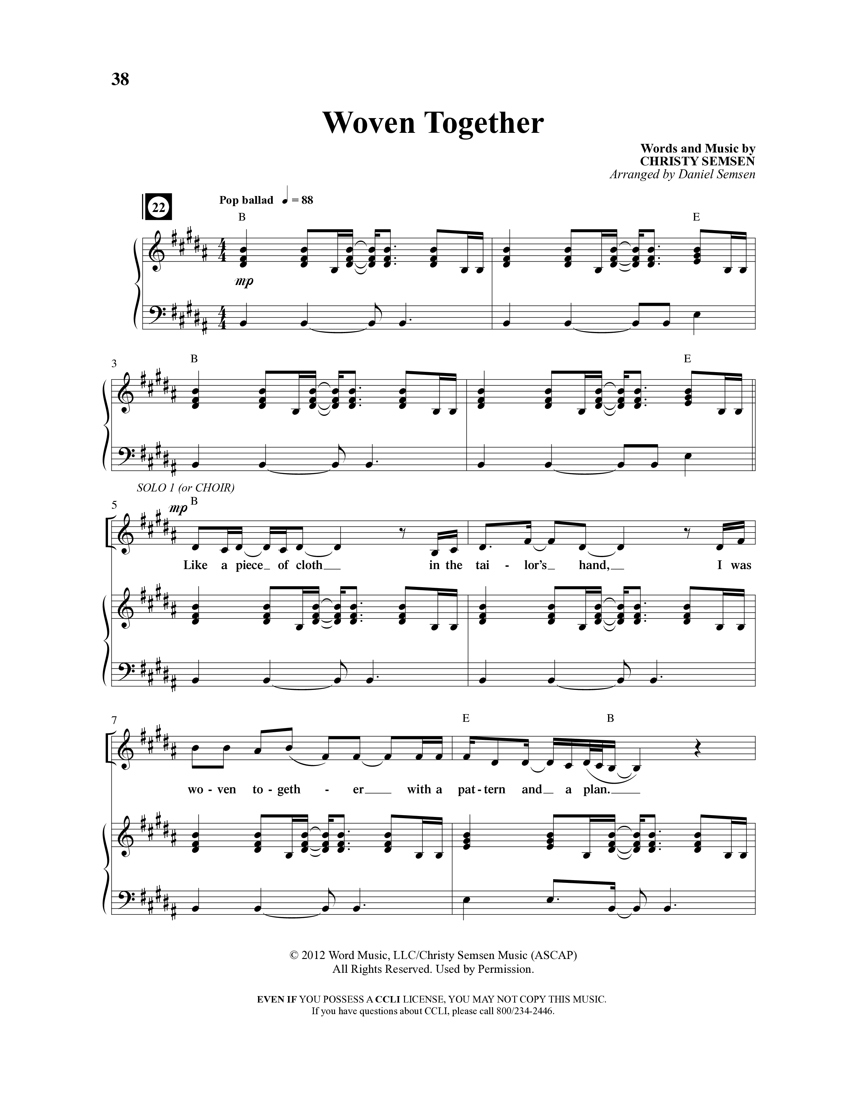 Creation Sensation (10 Song Choral Collection) Song 5 (Piano SATB) (Word Music Choral)