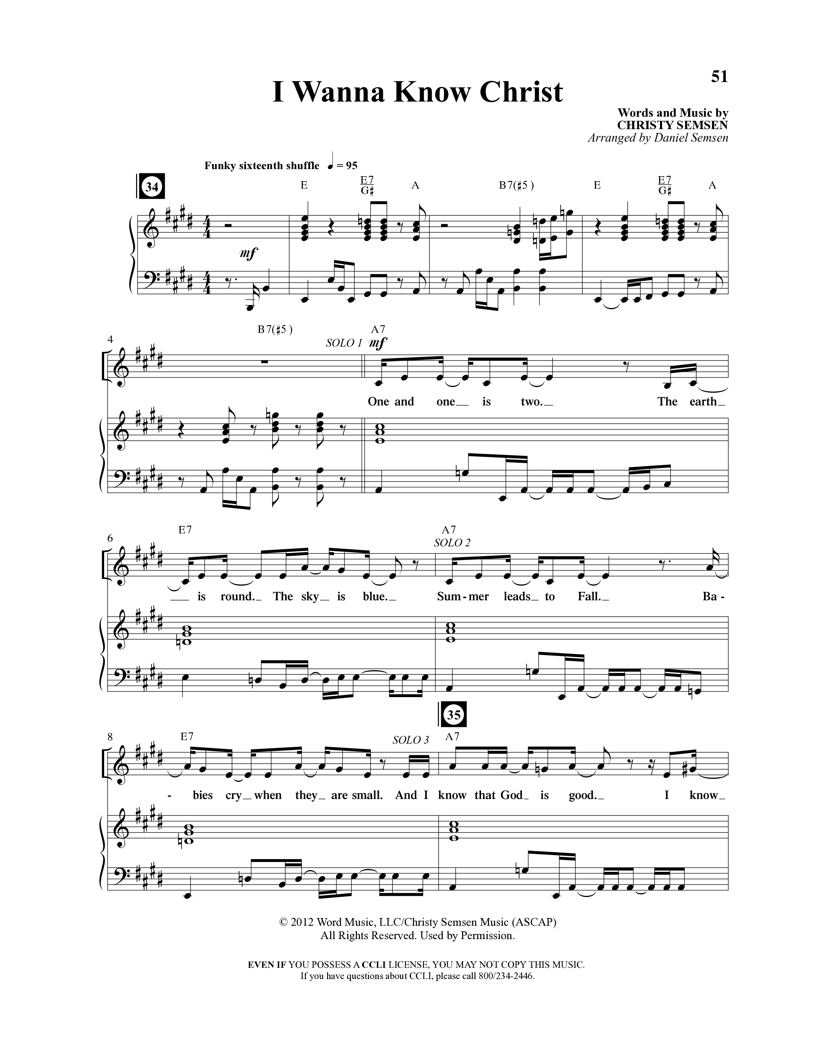 Creation Sensation (10 Song Choral Collection) Song 7 (Piano SATB) (Word Music Choral)
