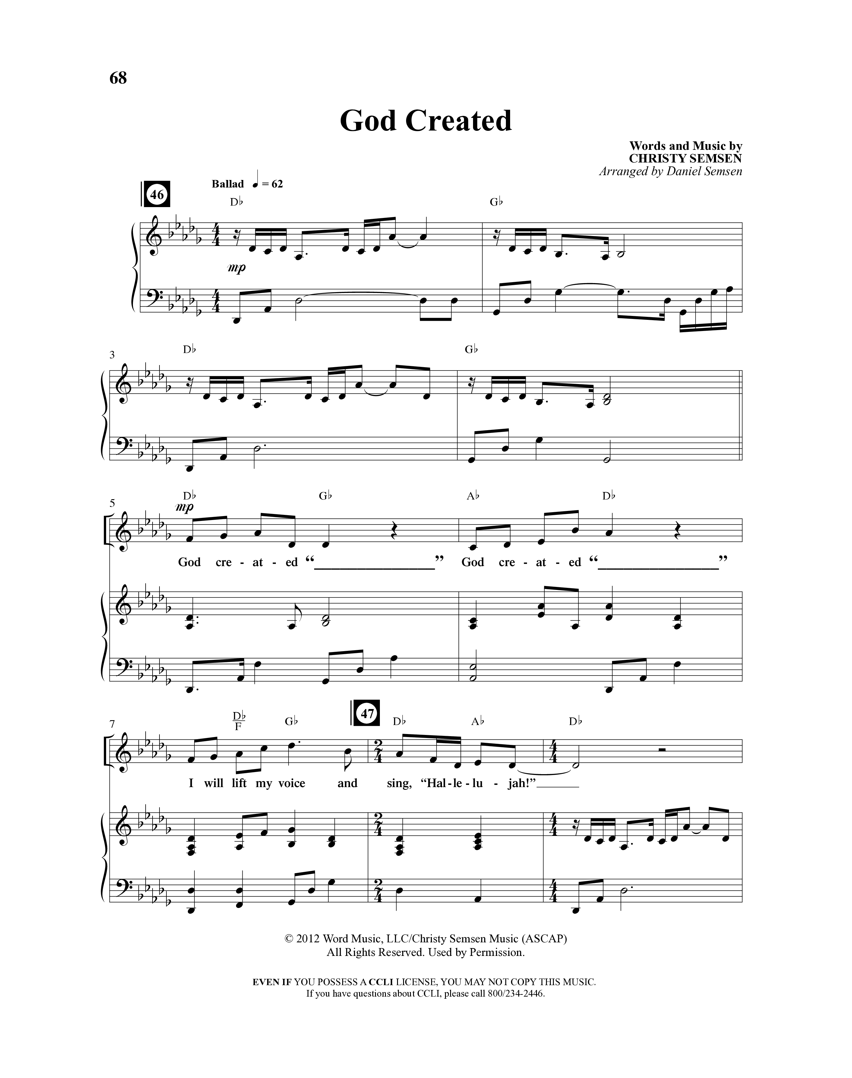 Creation Sensation (10 Song Choral Collection) Song 9 (Piano SATB) (Word Music Choral)