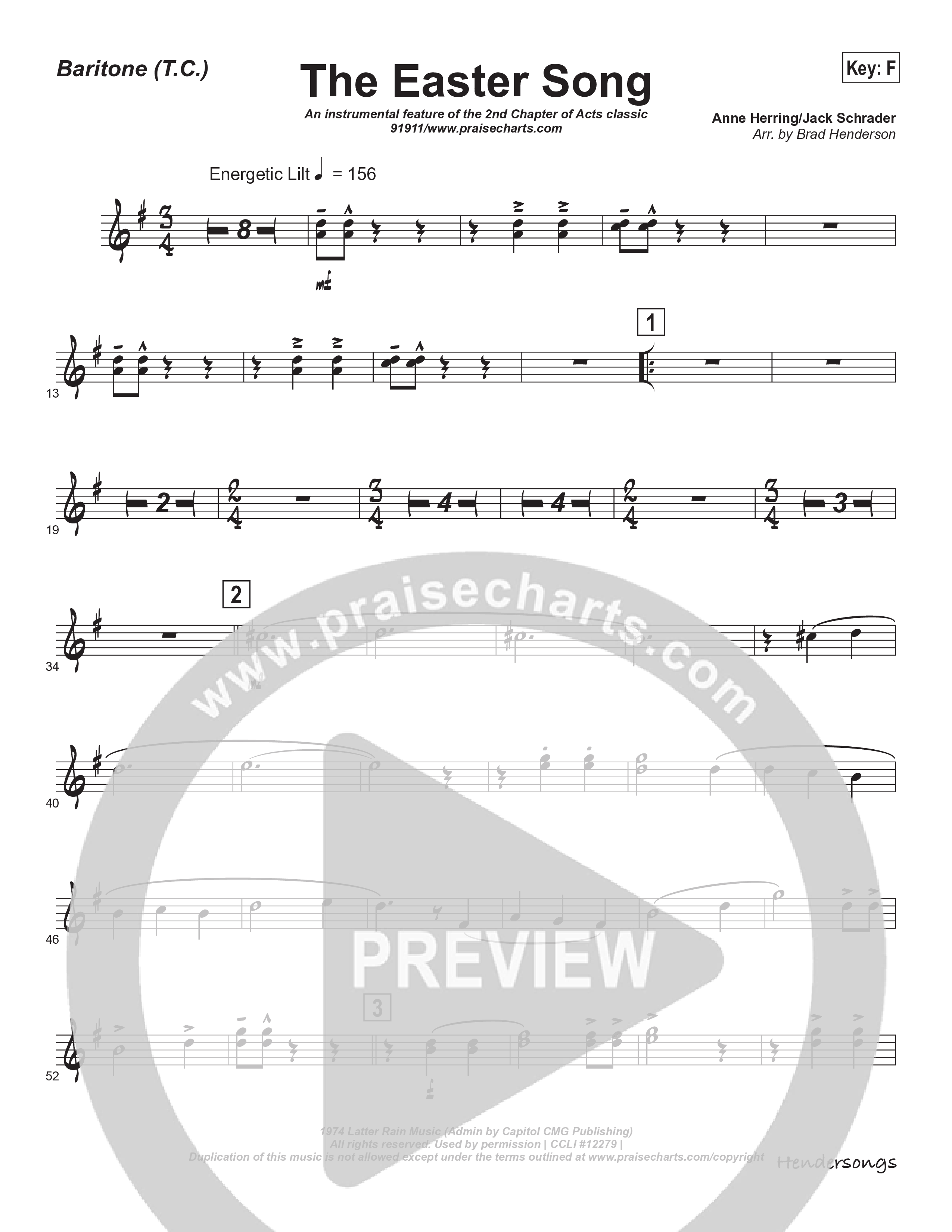 Easter Song (Instrumental) Baritone TC (Brad Henderson)
