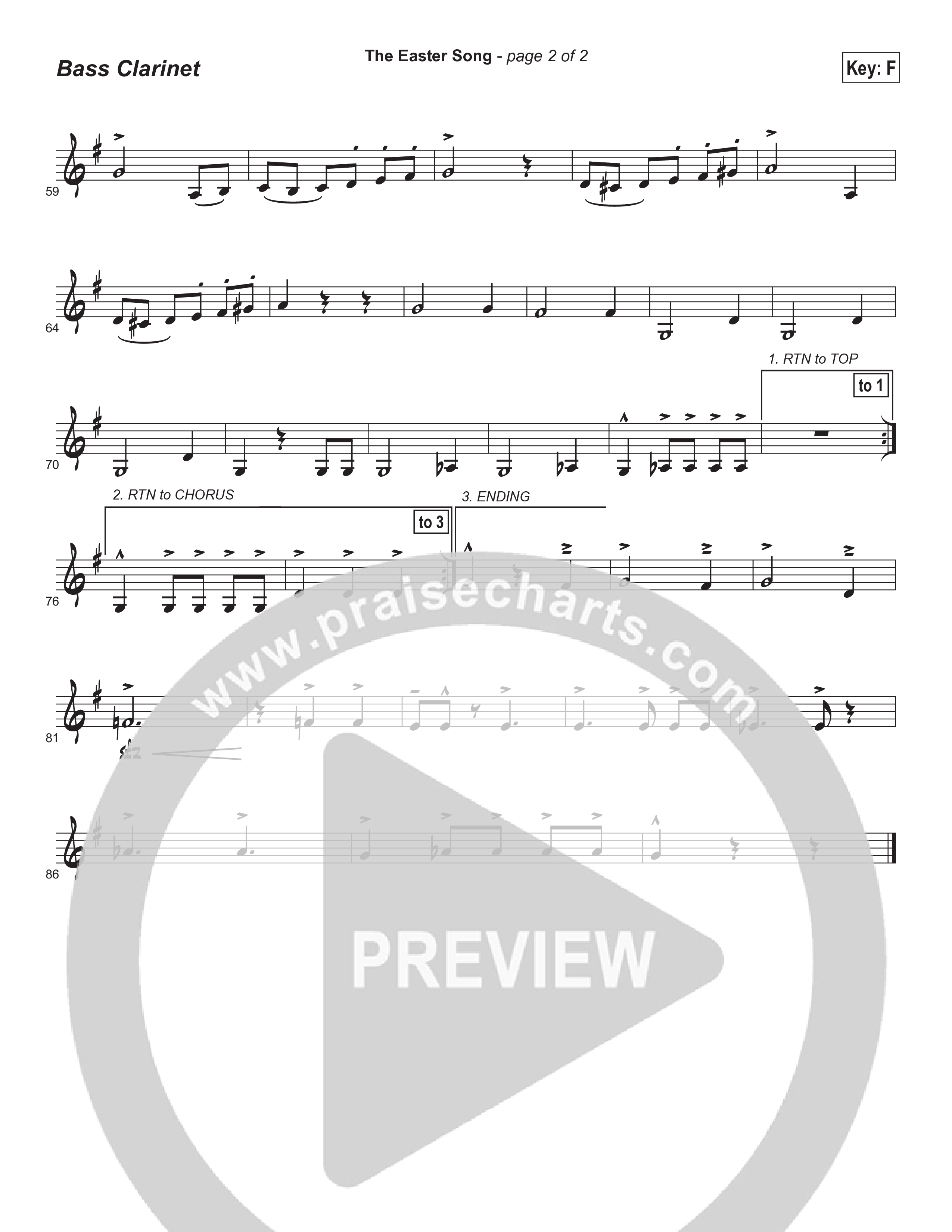 Easter Song (Instrumental) Bass Clarinet (Brad Henderson)