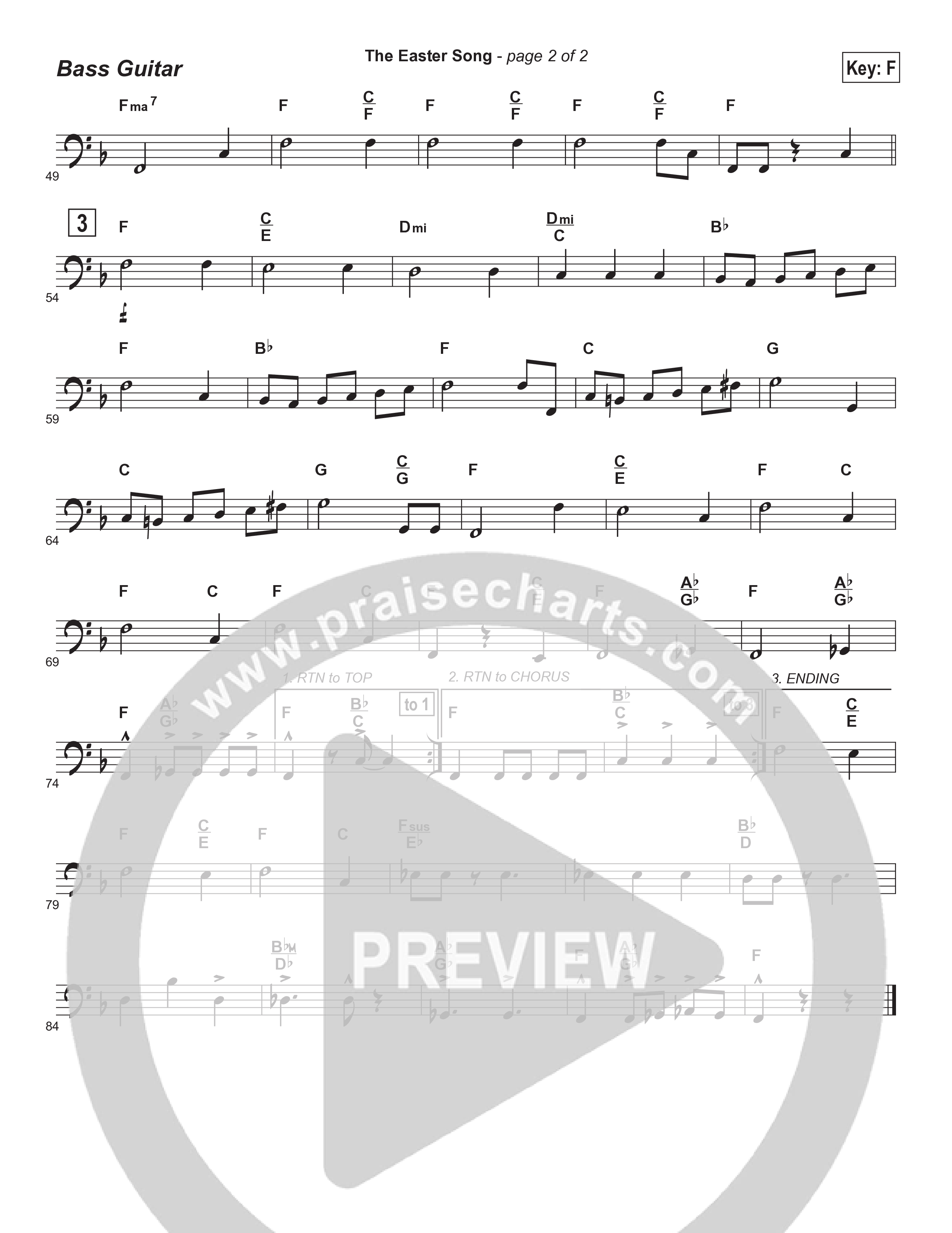 Easter Song (Instrumental) Bass Guitar (Brad Henderson)