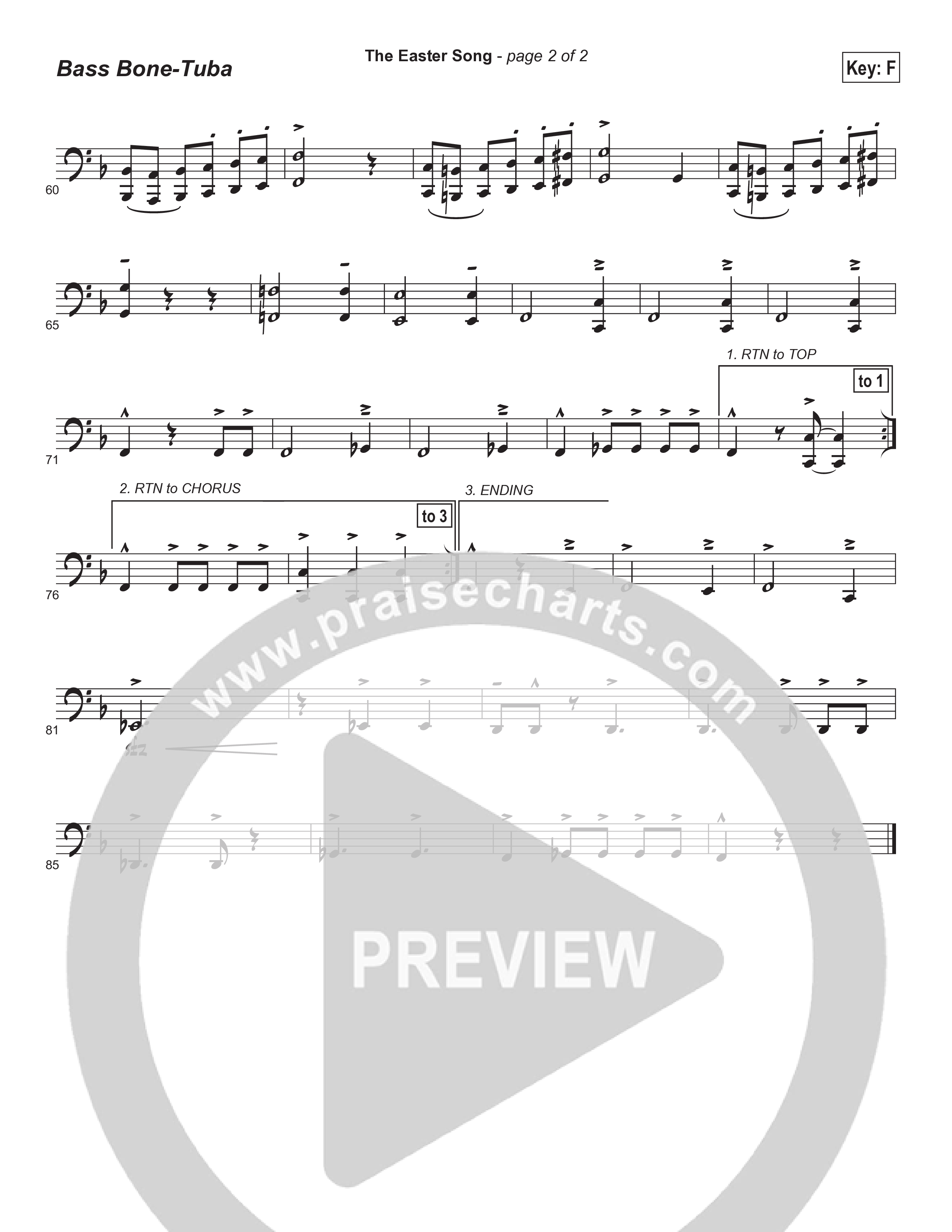Easter Song (Instrumental) Bass Trombone, Tuba (Brad Henderson)