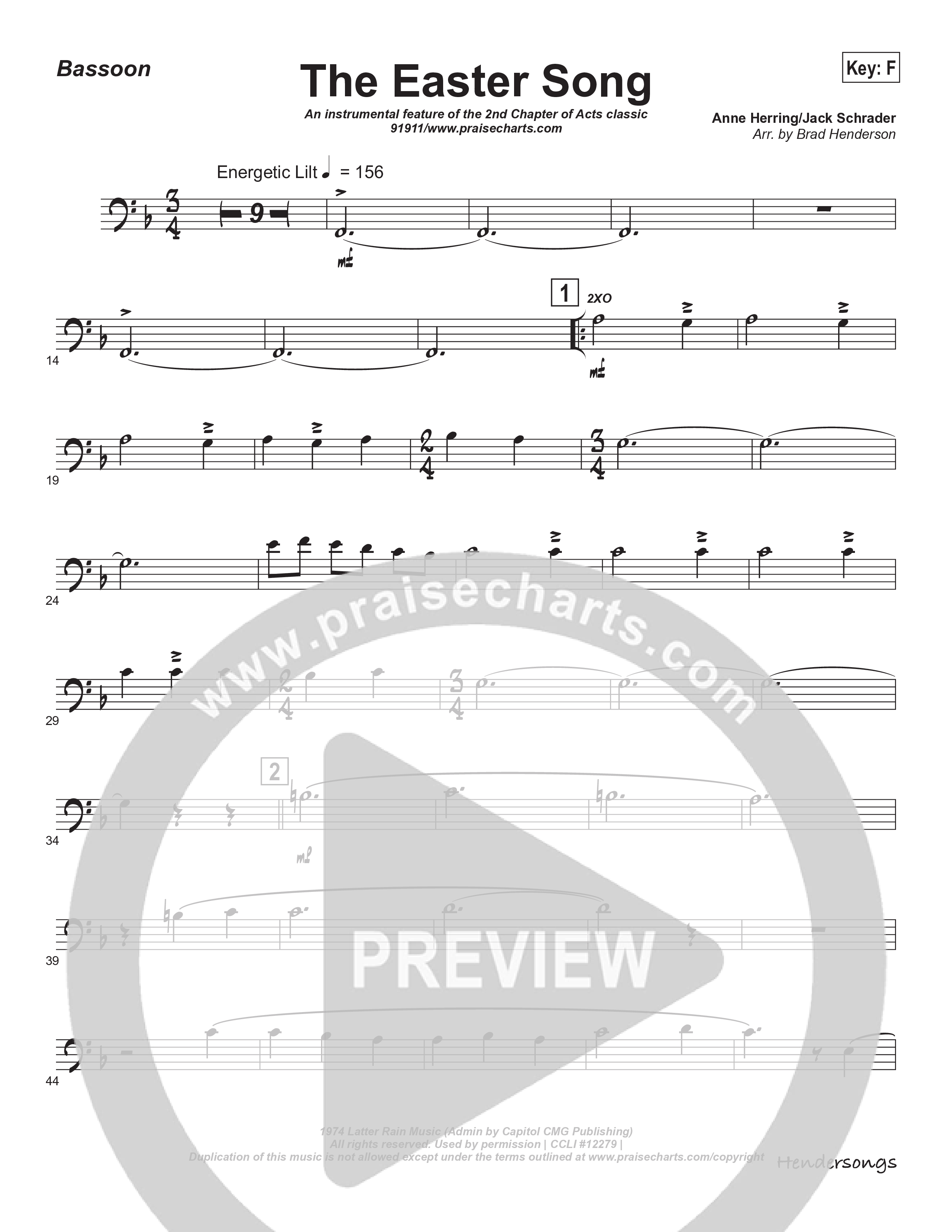 Easter Song (Instrumental) Bassoon (Brad Henderson)