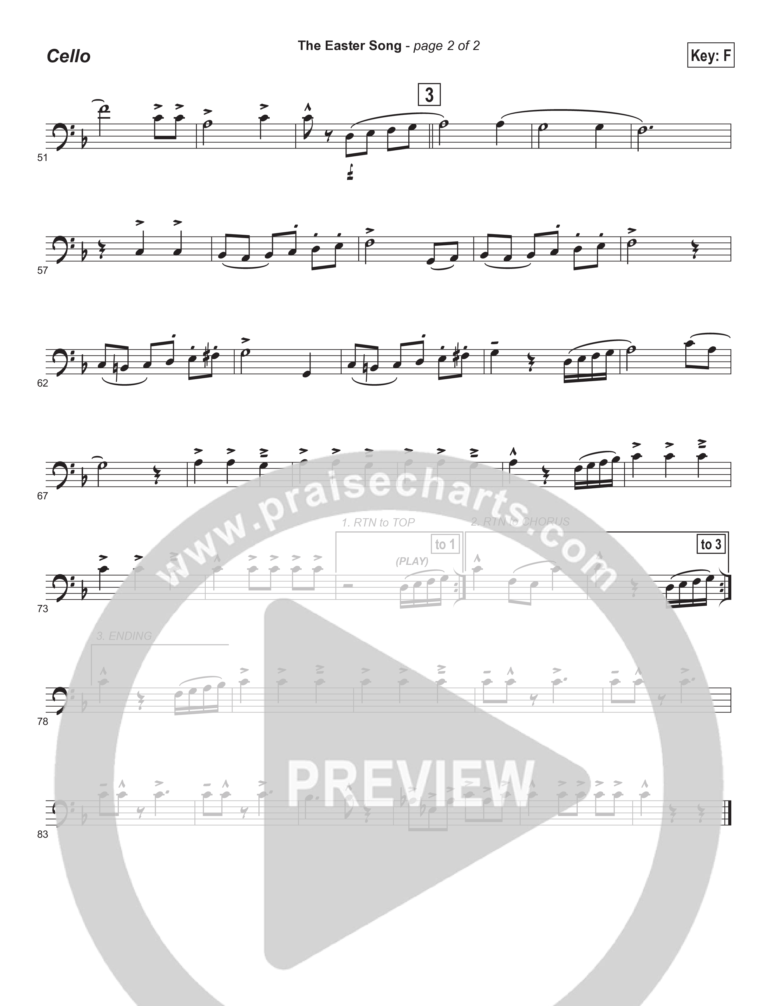 Easter Song (Instrumental) Cello (Brad Henderson)