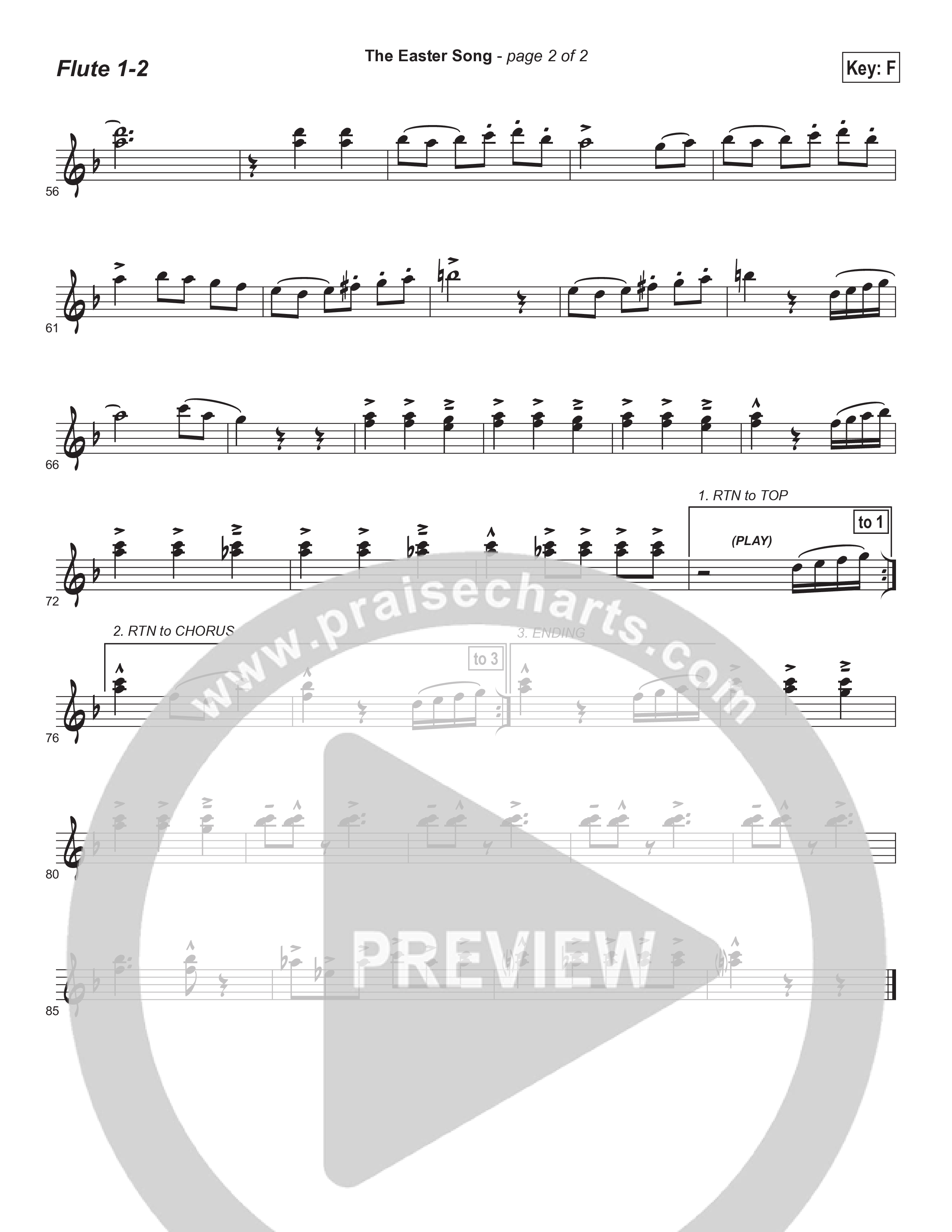 Easter Song (Instrumental) Flute 1/2 (Brad Henderson)
