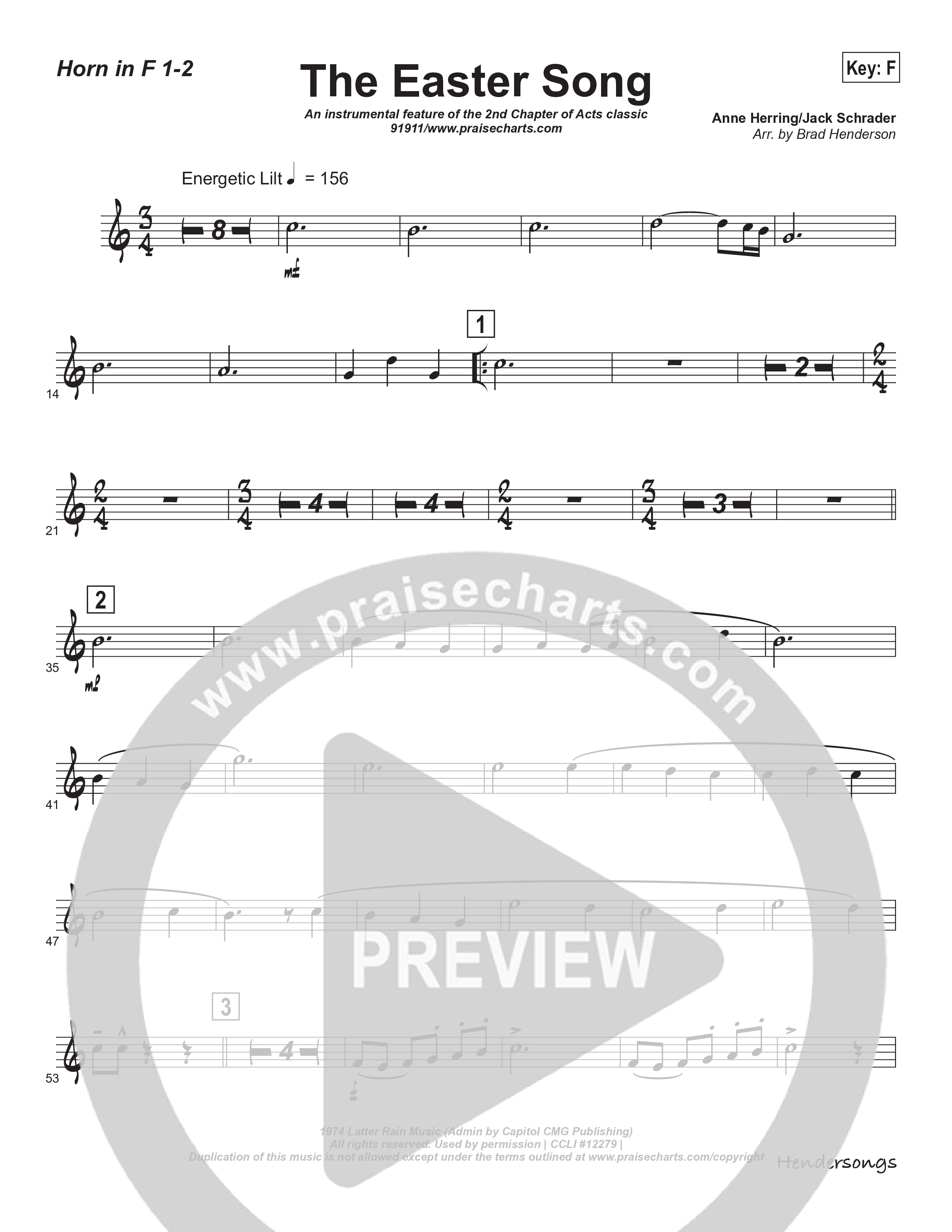 Easter Song (Instrumental) French Horn 1/2 (Brad Henderson)