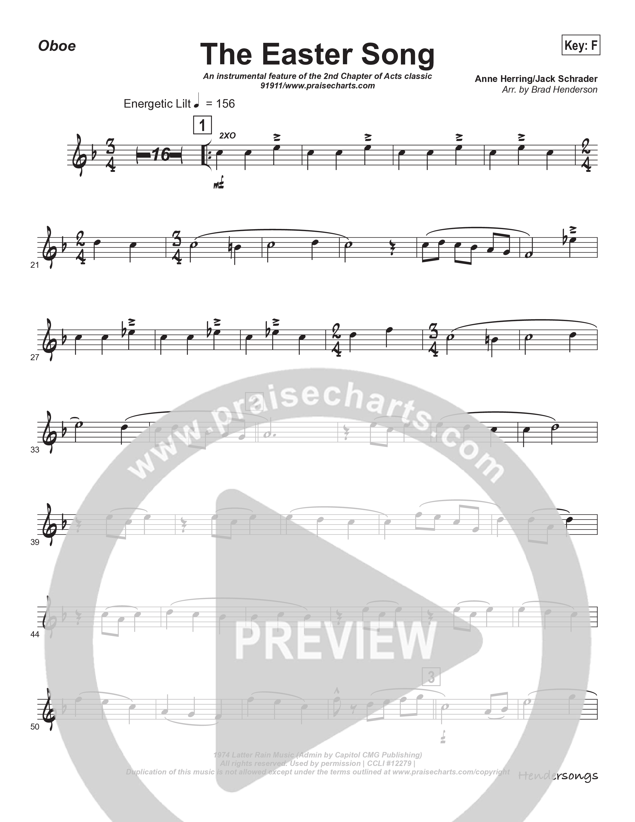 Easter Song (Instrumental) Oboe (Brad Henderson)