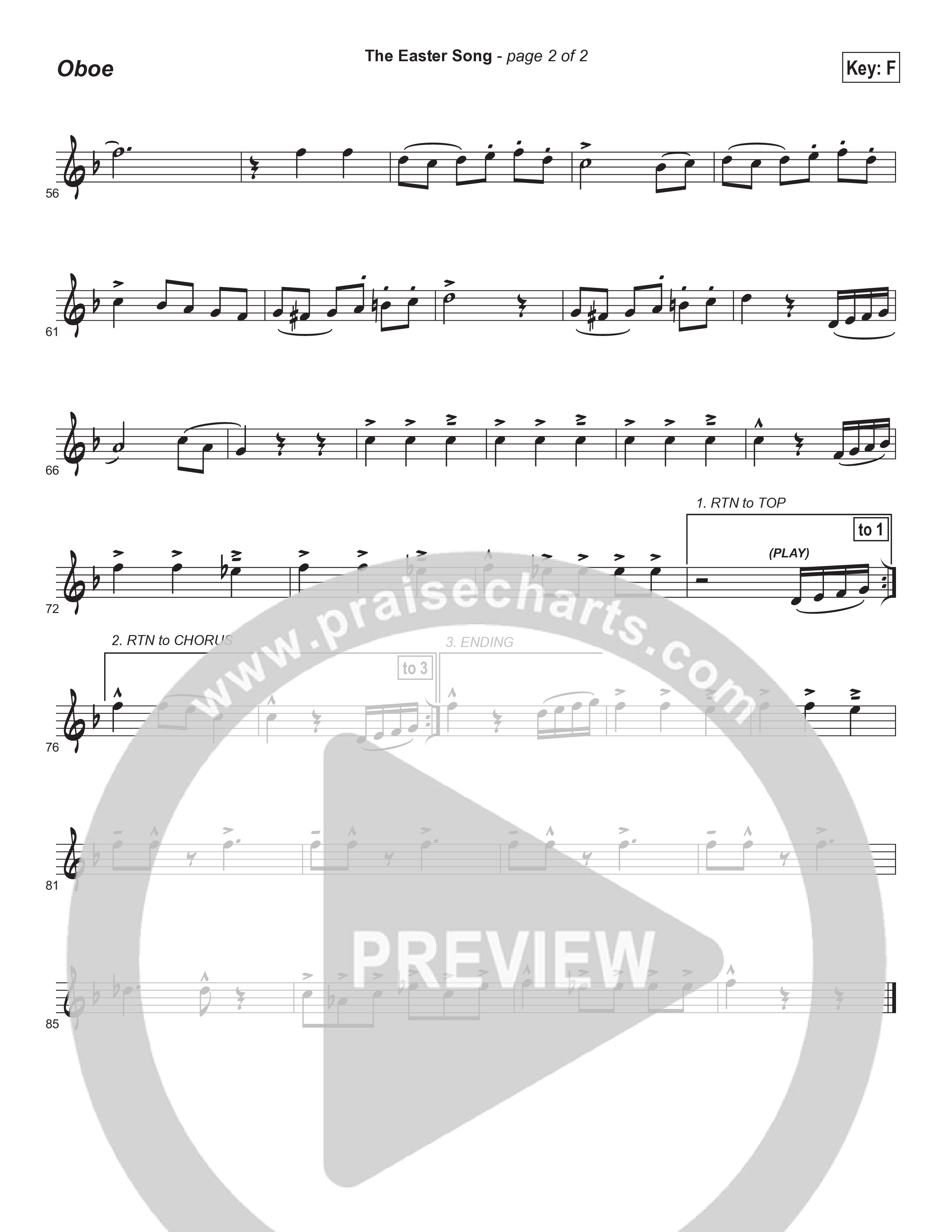 Easter Song (Instrumental) Oboe (Brad Henderson)