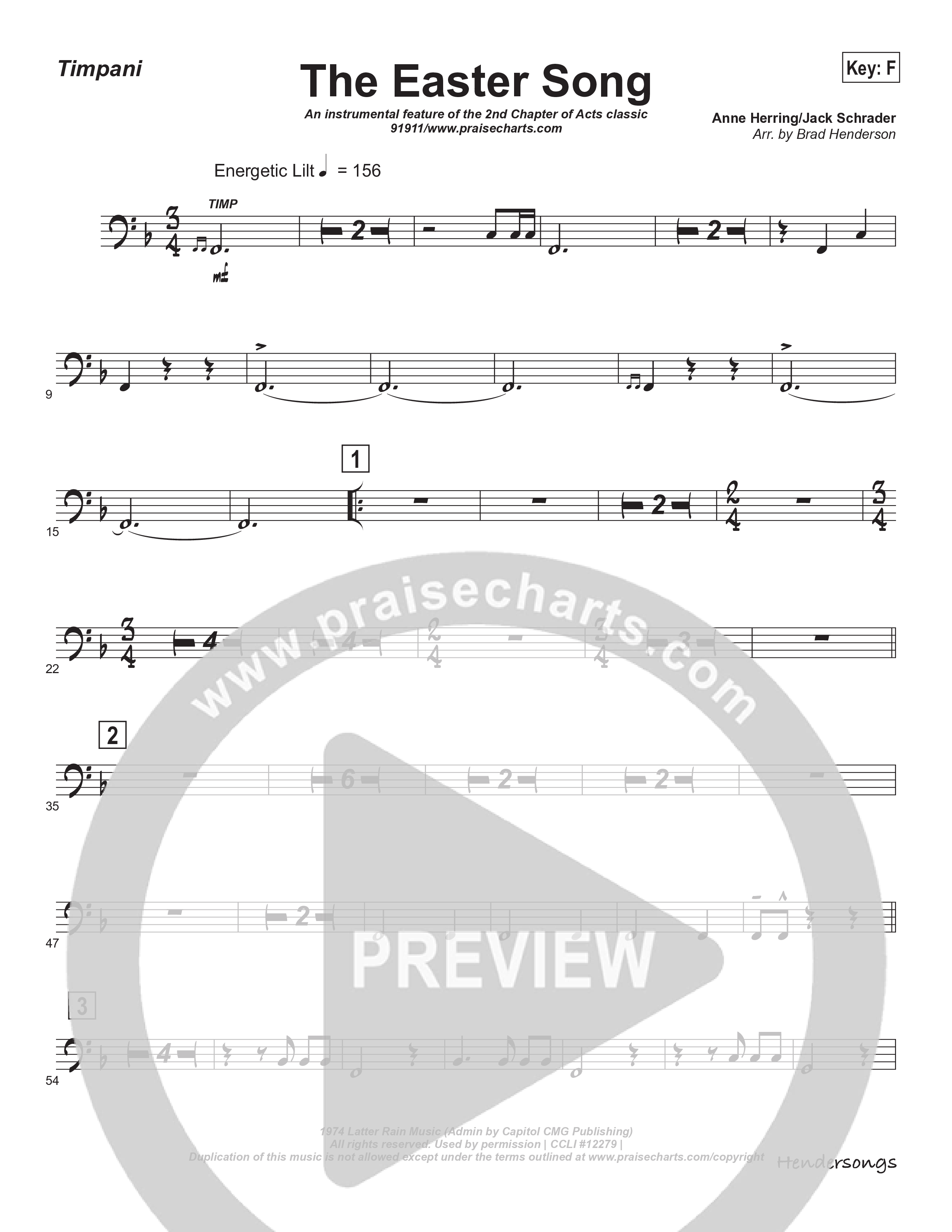 Easter Song (Instrumental) Timpani (Brad Henderson)