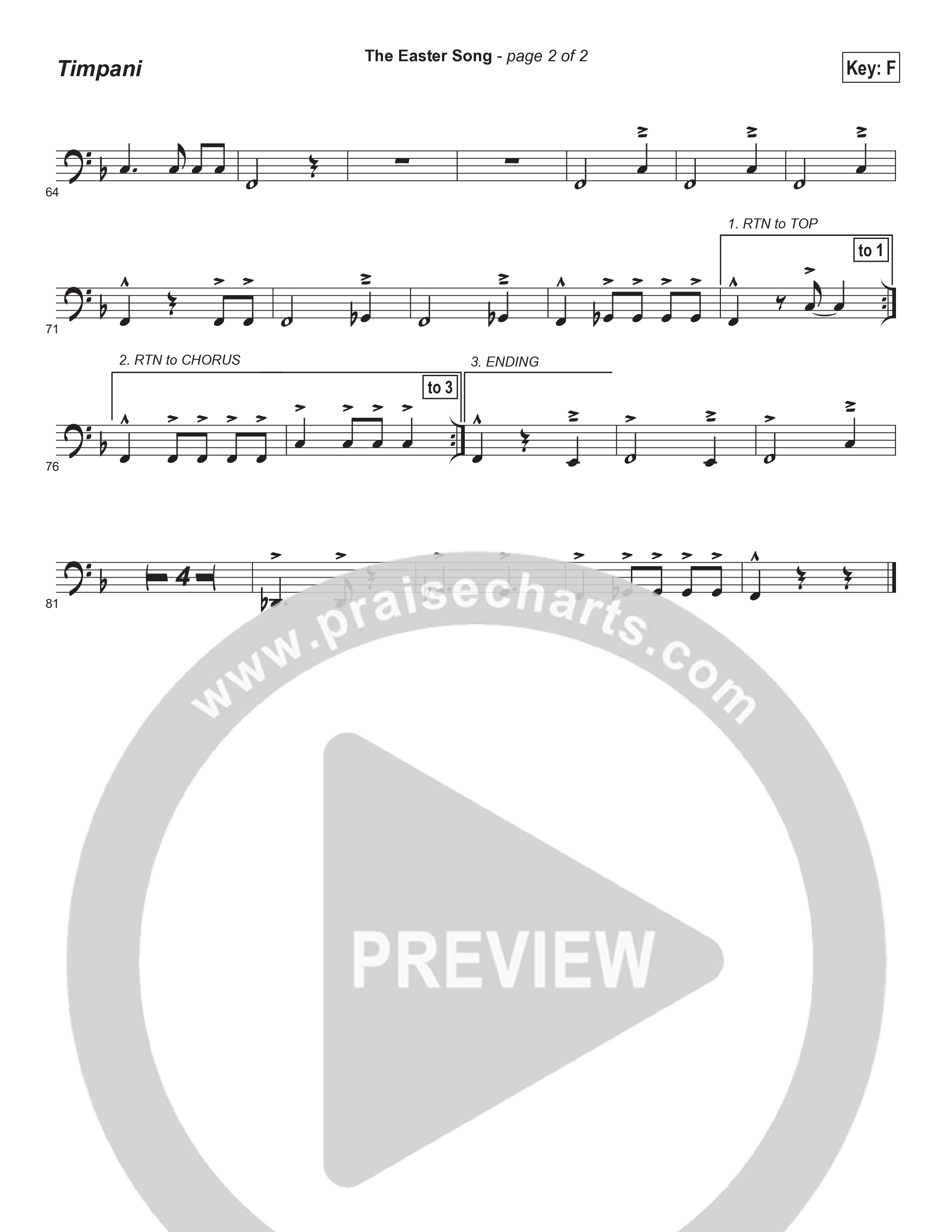 Easter Song (Instrumental) Timpani (Brad Henderson)