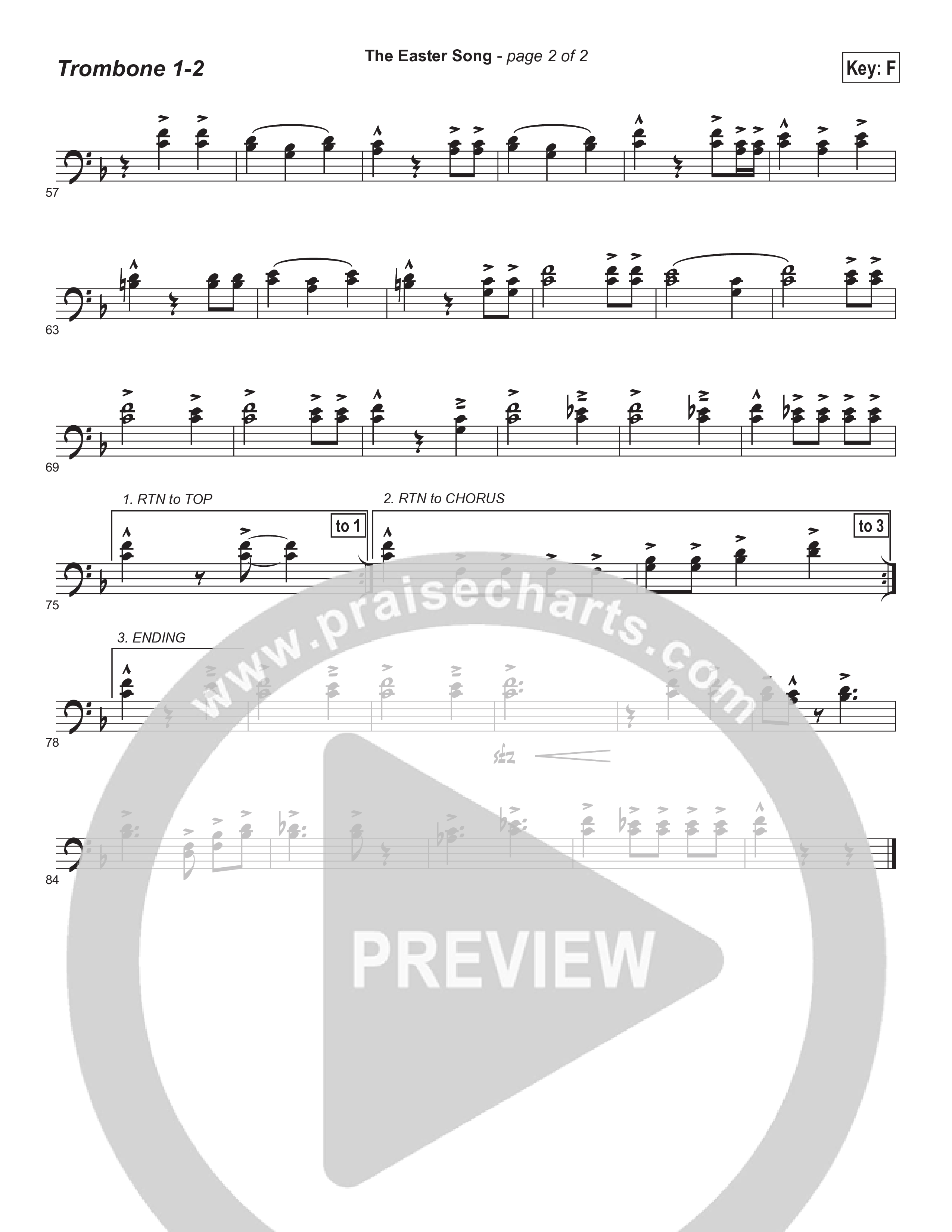 Easter Song (Instrumental) Trombone 1/2 (Brad Henderson)