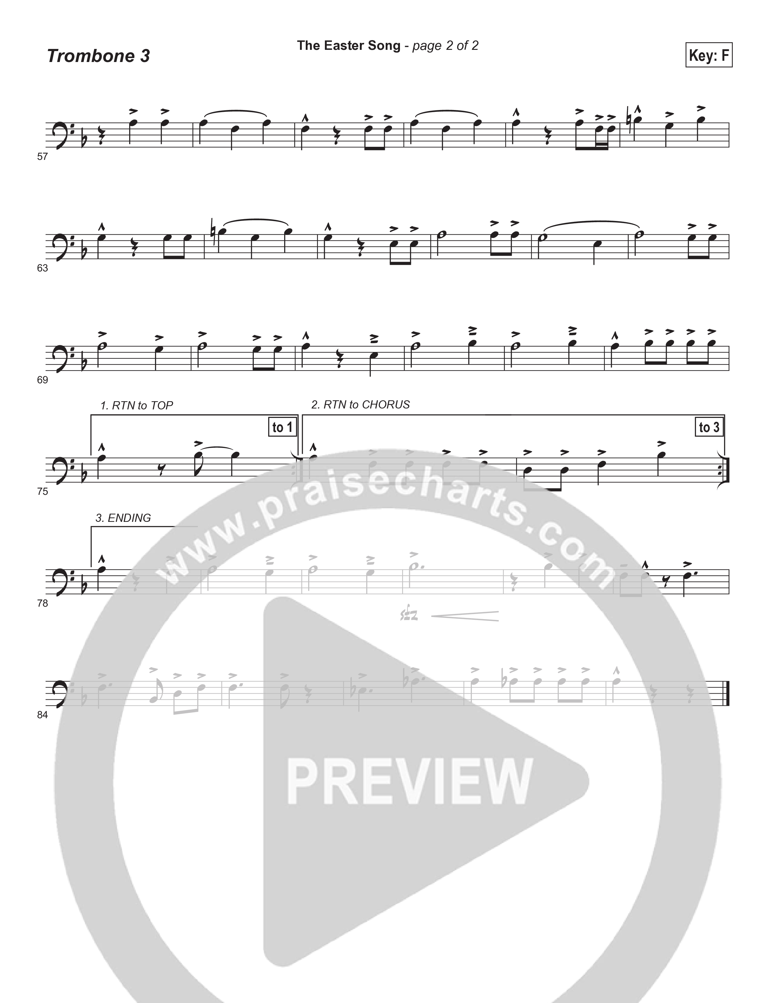 Easter Song (Instrumental) Trombone 3 (Brad Henderson)