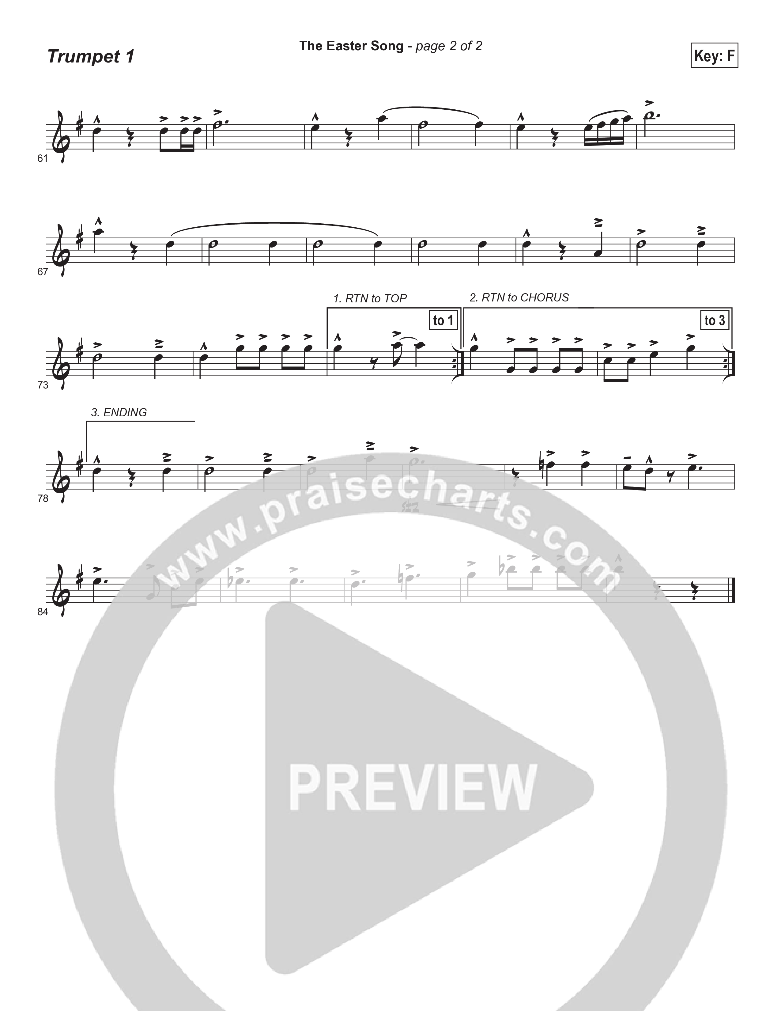 Easter Song (Instrumental) Trumpet 1 (Brad Henderson)