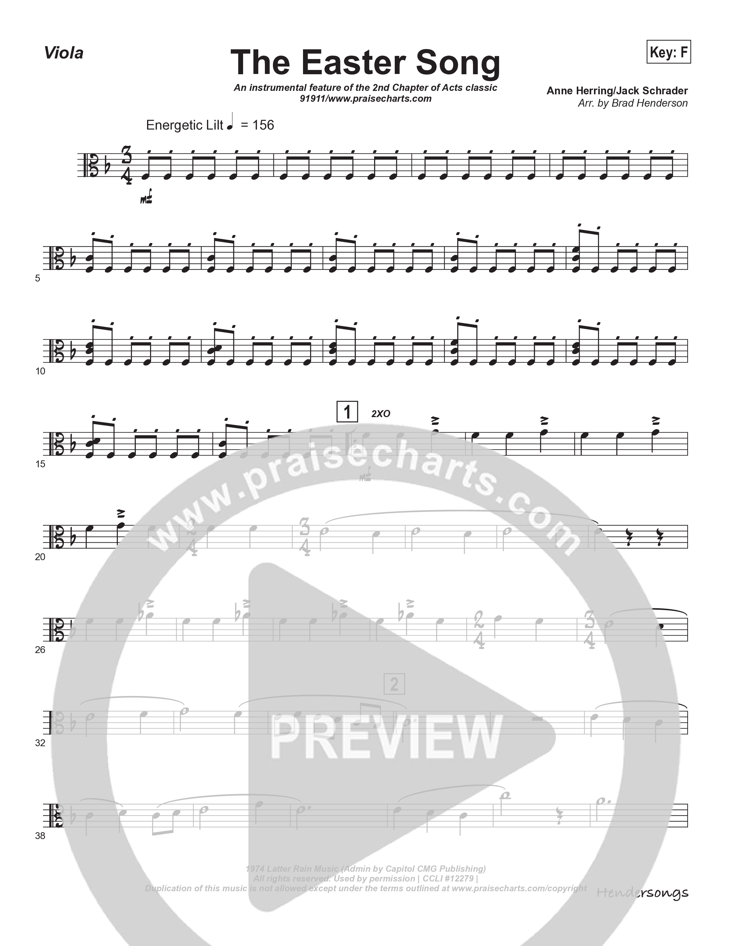 Easter Song (Instrumental) String Pack (Brad Henderson)