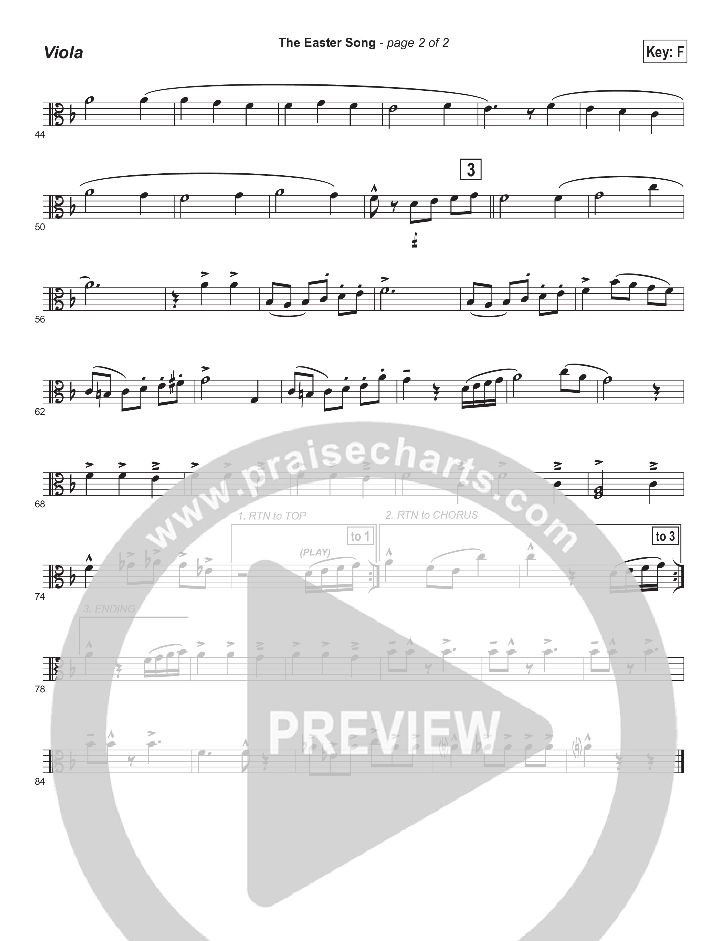 Easter Song (Instrumental) Viola (Brad Henderson)