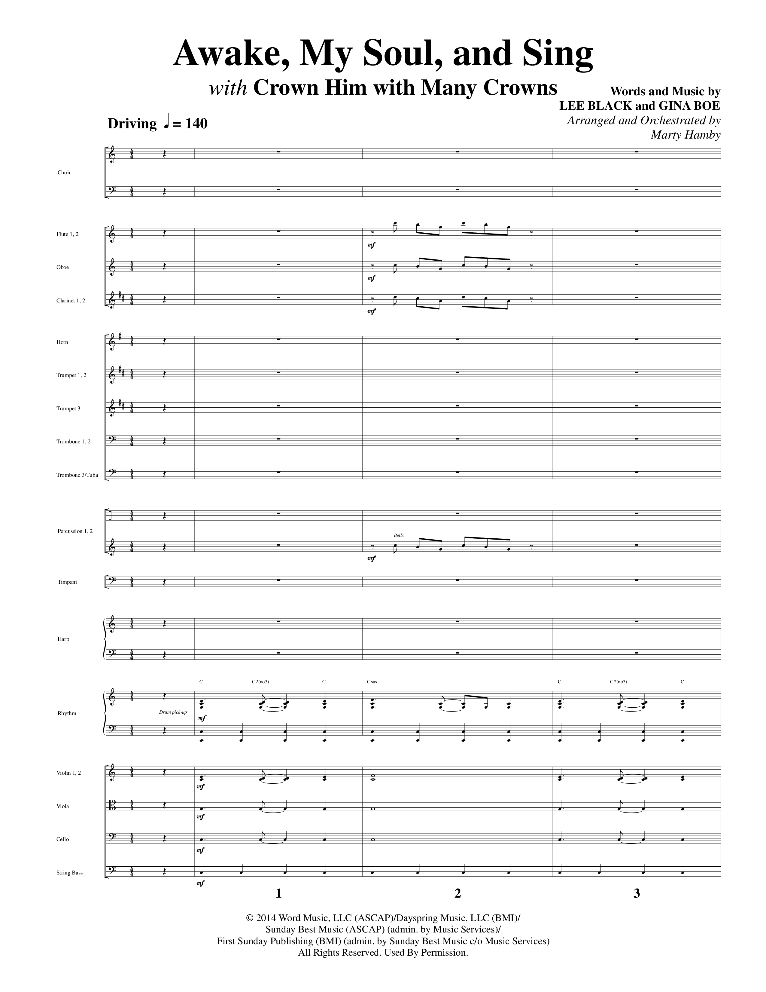 Crown Him (9 Song Choral Collection) Orchestrations (SATB) (Word Music Choral / Arr. Marty Hamby)