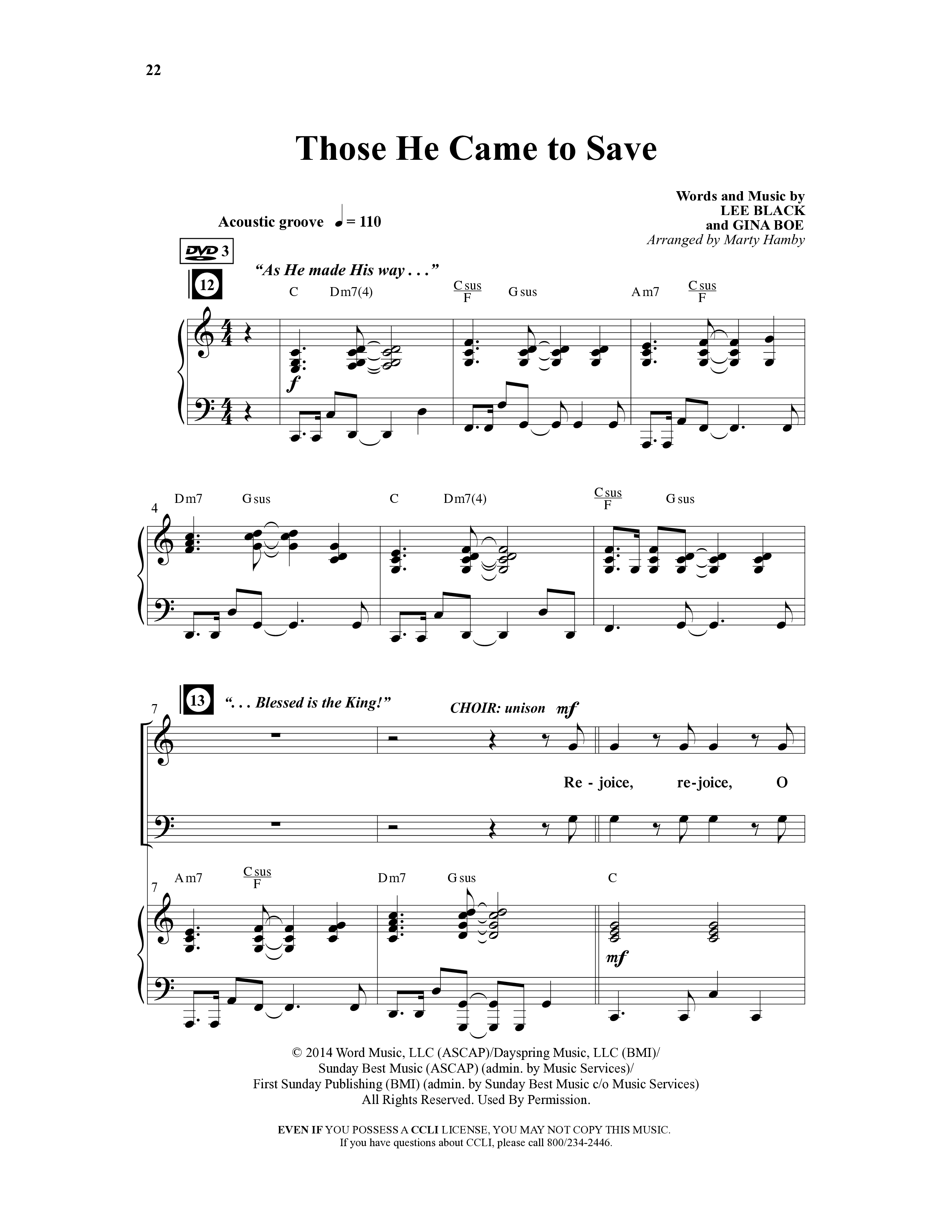 Crown Him (9 Song Choral Collection) Song 3 (Piano SATB) (Word Music Choral / Arr. Marty Hamby)