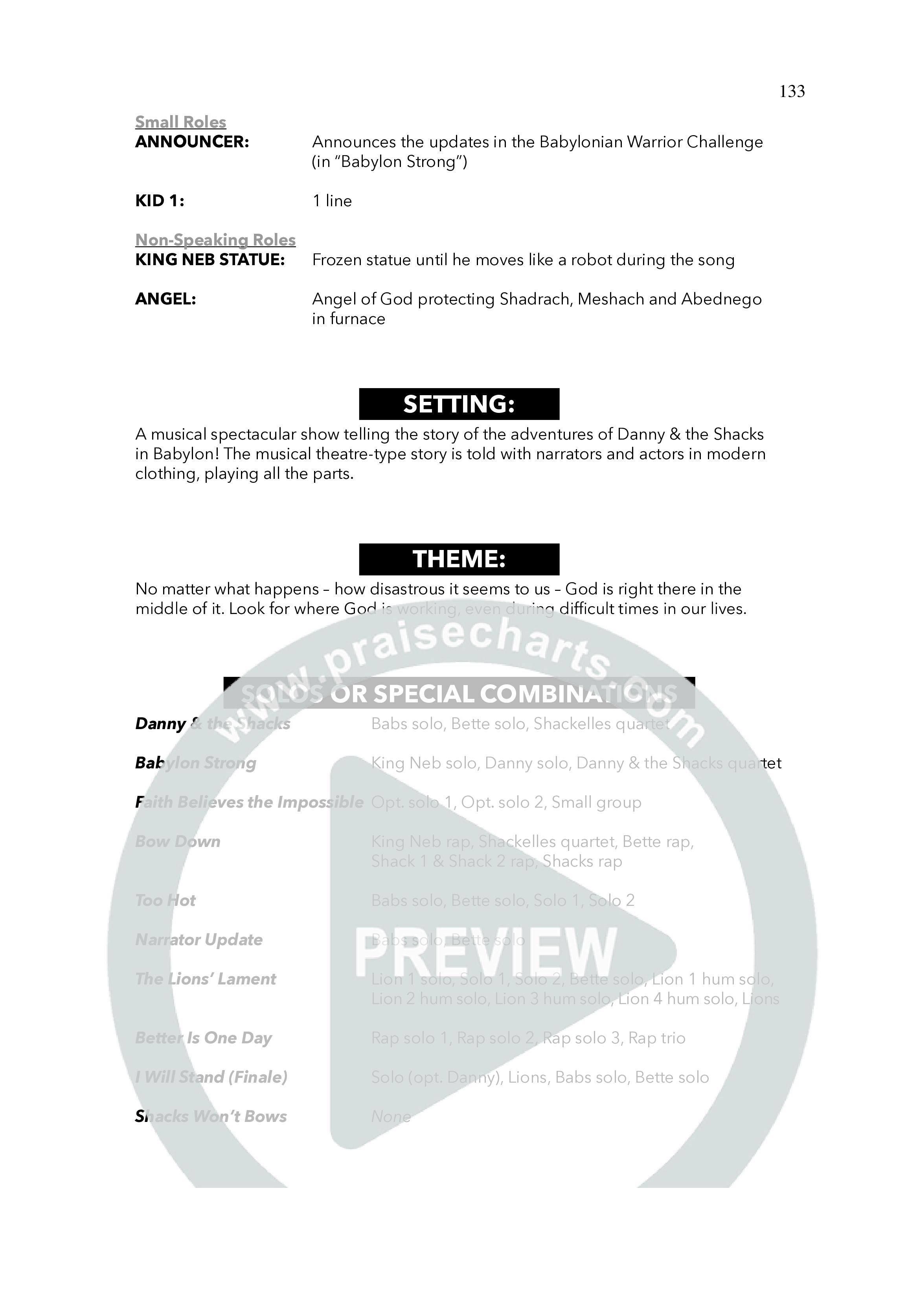Danny & The Shacks (12 Song Choral Collection) Song 13 (Piano SATB) (WordKidz / Arr. Daniel Semsen)