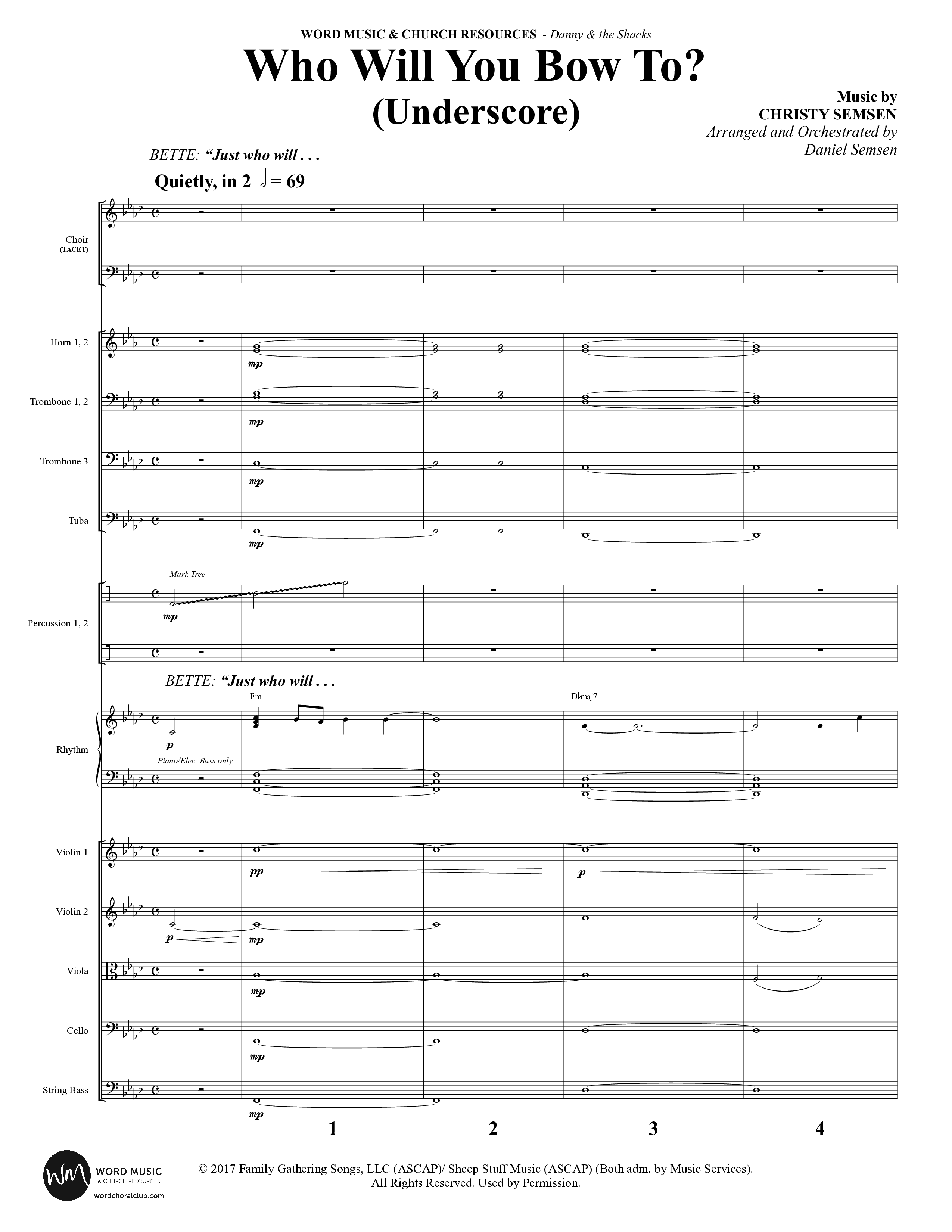 Danny & The Shacks (12 Song Choral Collection) Song 2 (Orchestration) (WordKidz / Arr. Daniel Semsen)