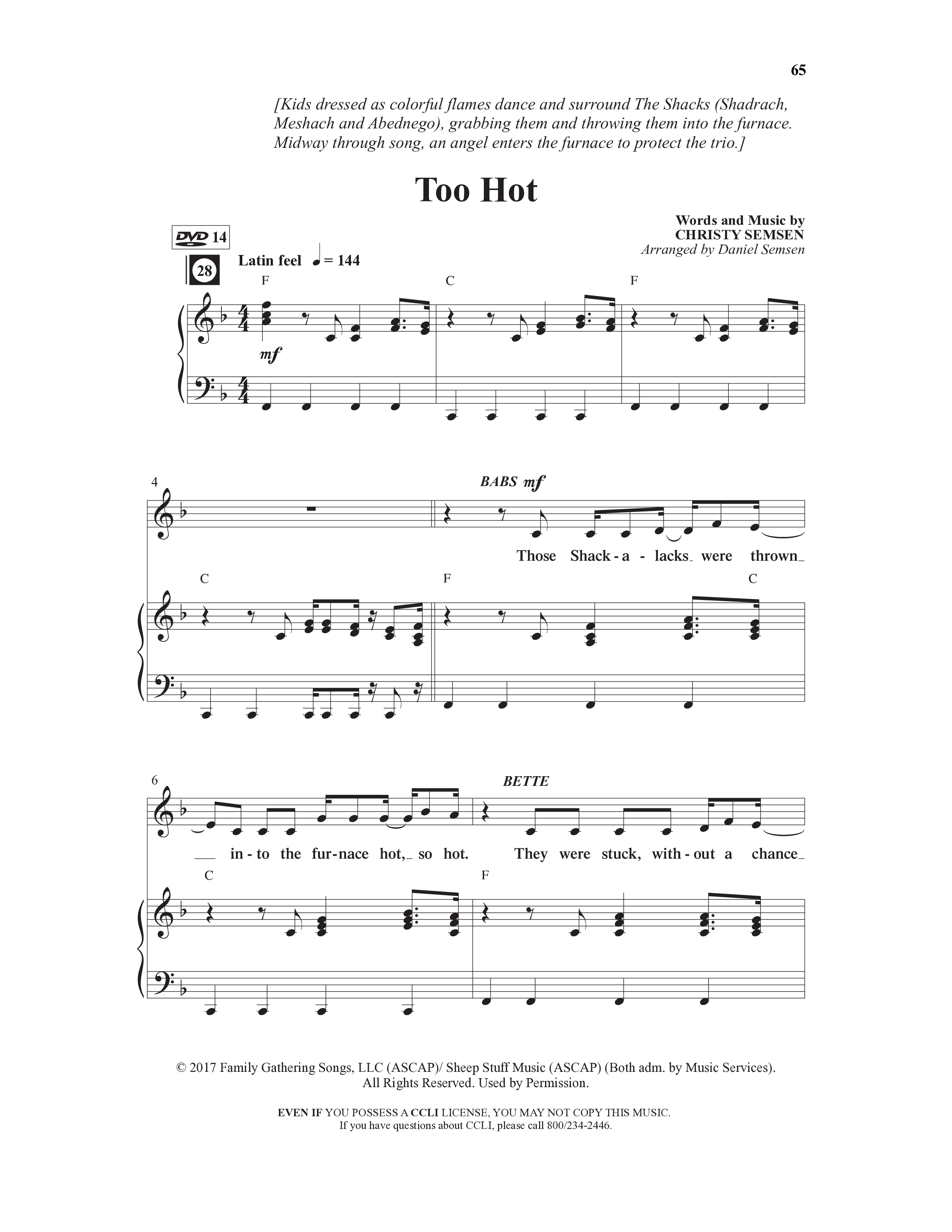Danny & The Shacks (12 Song Choral Collection) Song 7 (Piano SATB) (WordKidz / Arr. Daniel Semsen)