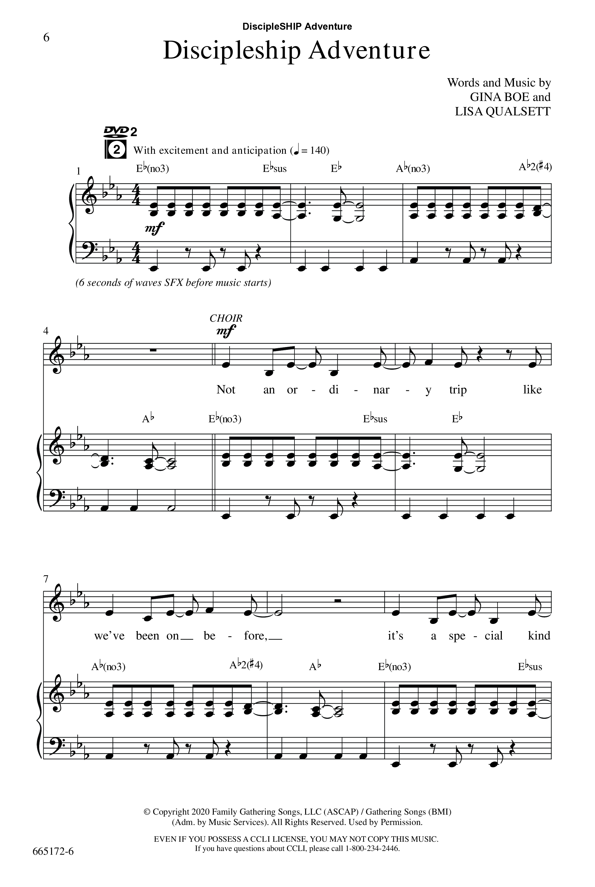 DiscipleSHIP Adventures (7 Song Choral Collection) Song 2 (Piano SATB) (WordKidz)