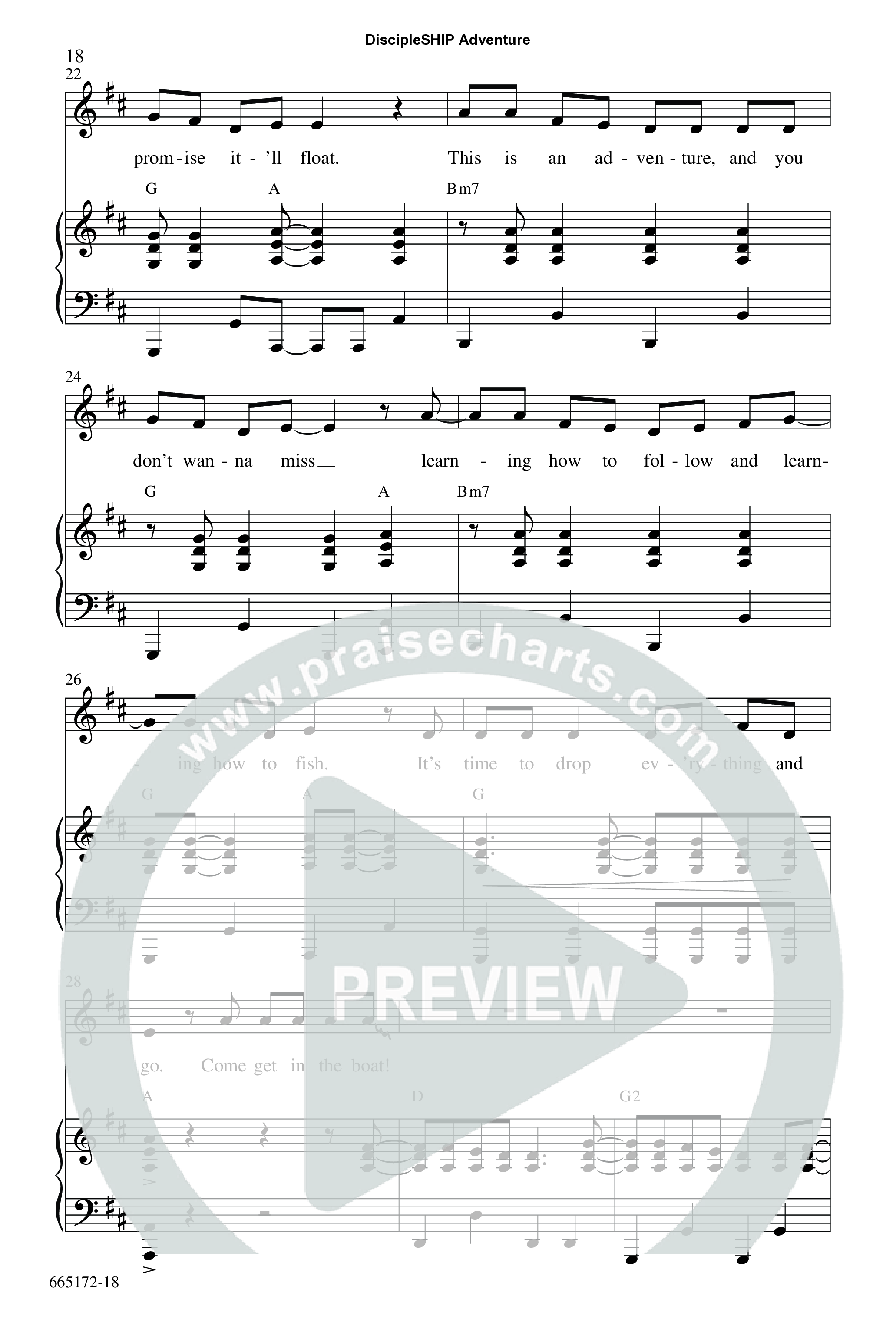 DiscipleSHIP Adventures (7 Song Choral Collection) Song 3 (Piano SATB) (WordKidz)