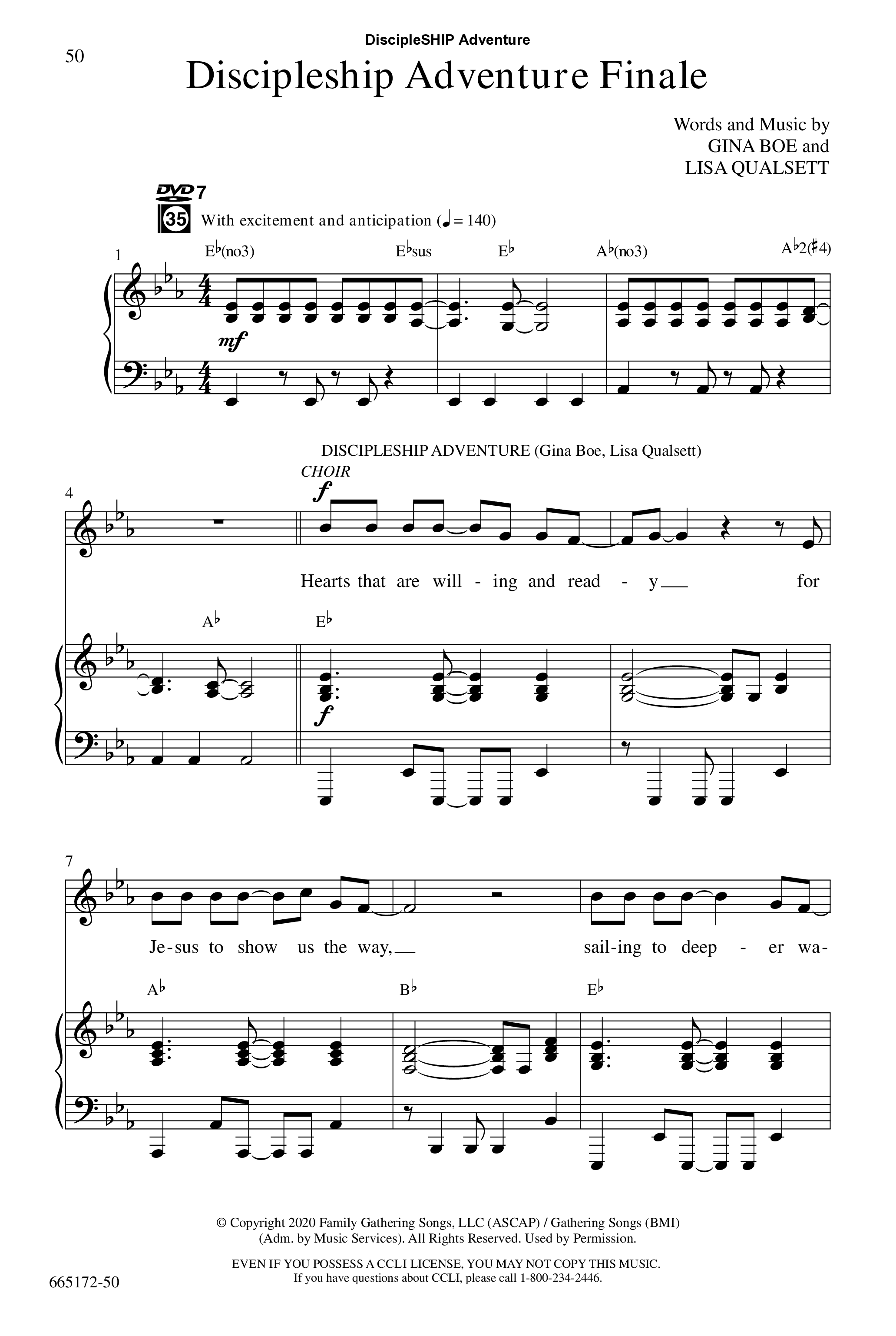 DiscipleSHIP Adventures (7 Song Choral Collection) Song 7 (Piano SATB) (WordKidz)
