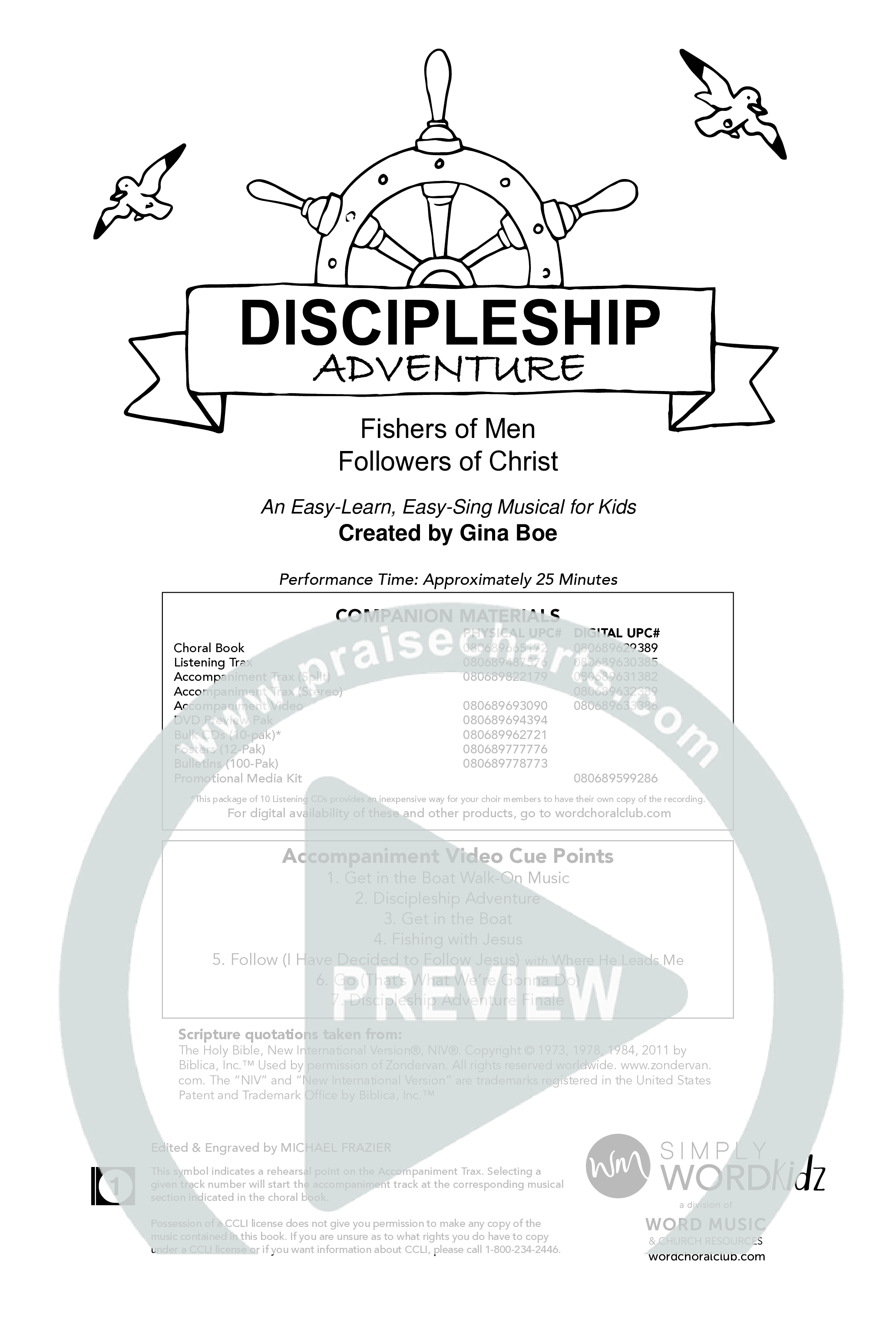 DiscipleSHIP Adventures (7 Song Choral Collection) Choral Book (WordKidz)