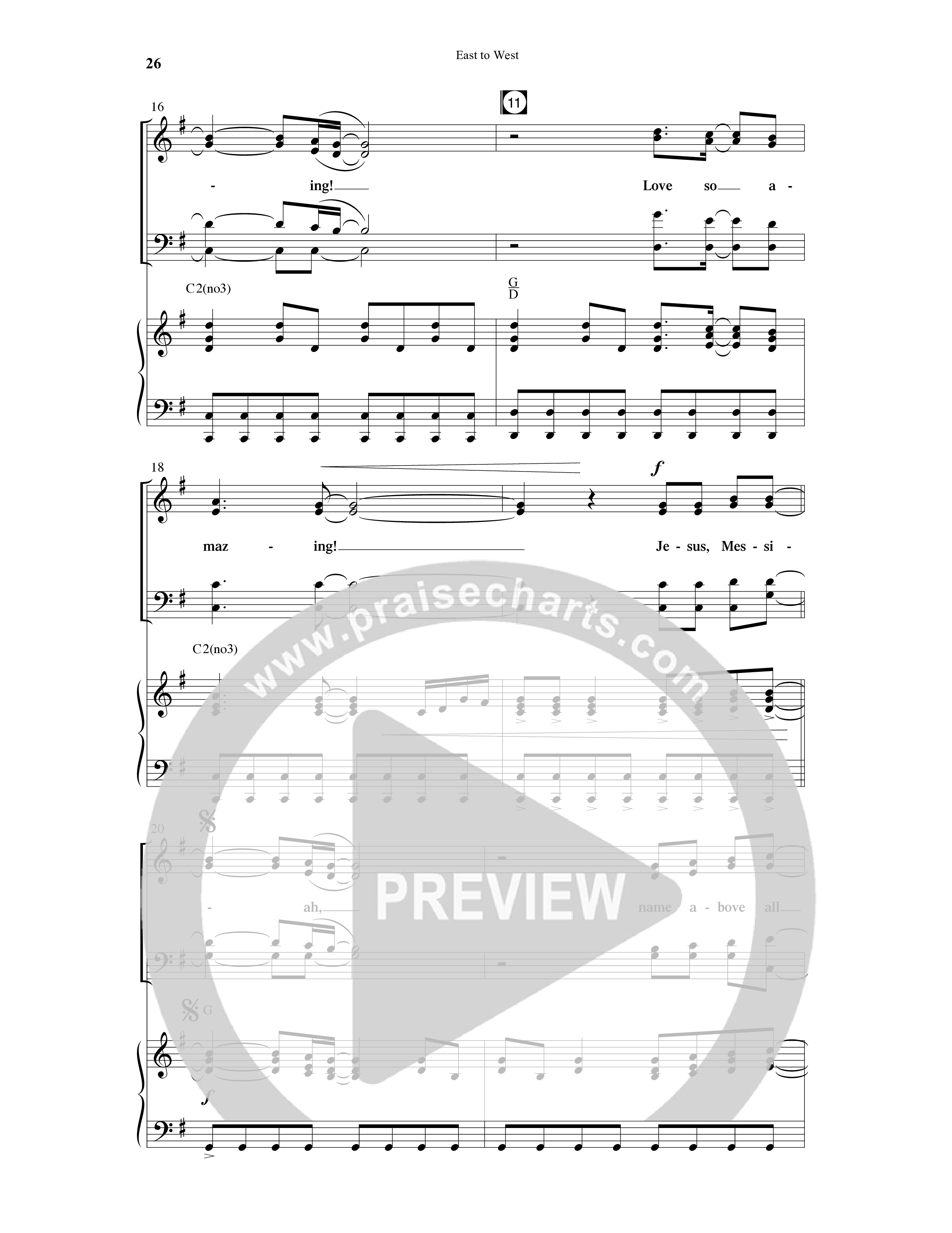 East To West (10 Song Choral Collection) Song 2 (Piano SATB) (Word Music Choral / Arr. Gary Rhodes / Orch. Tim Cates)