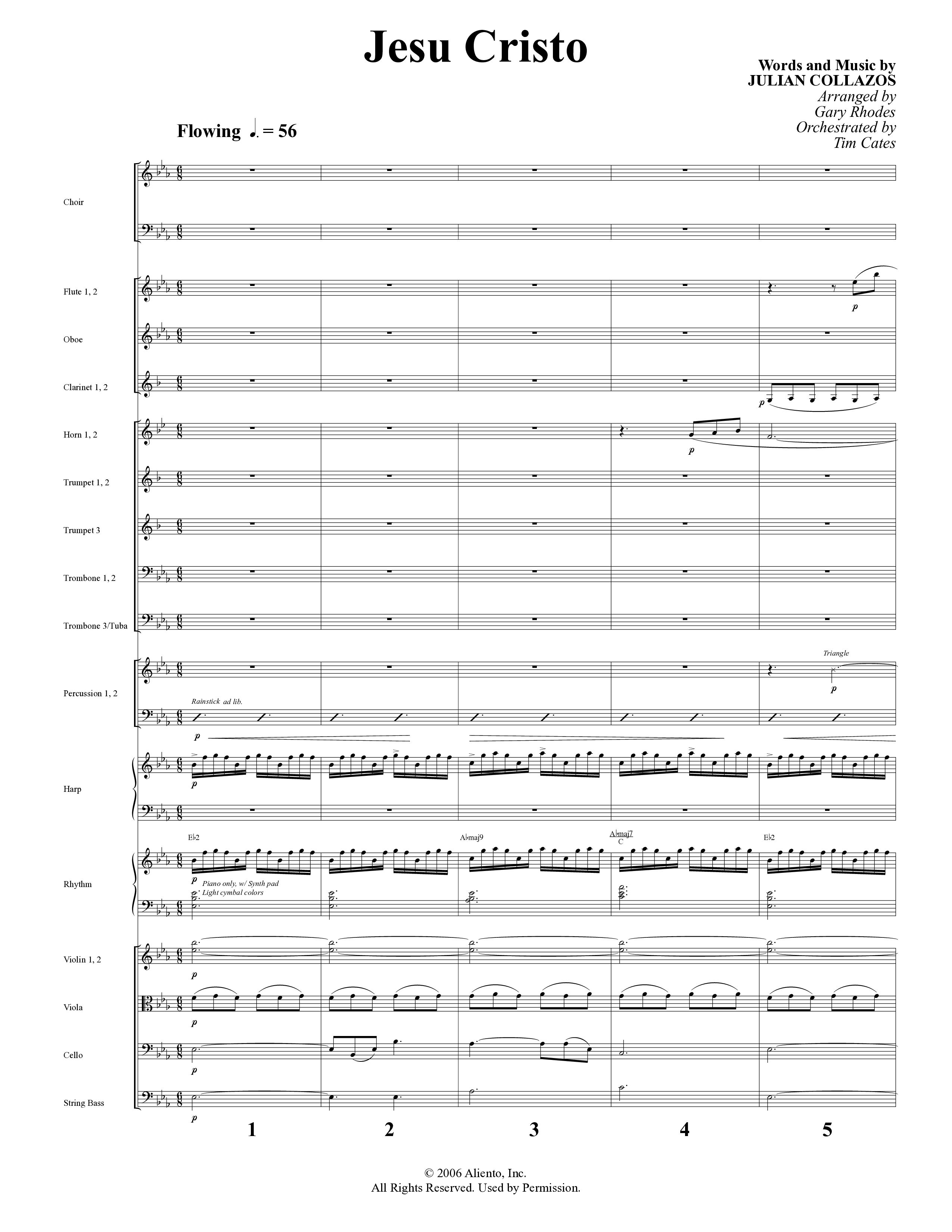 East To West (10 Song Choral Collection) Song 6 (Orchestration) (Word Music Choral / Arr. Gary Rhodes / Orch. Tim Cates)