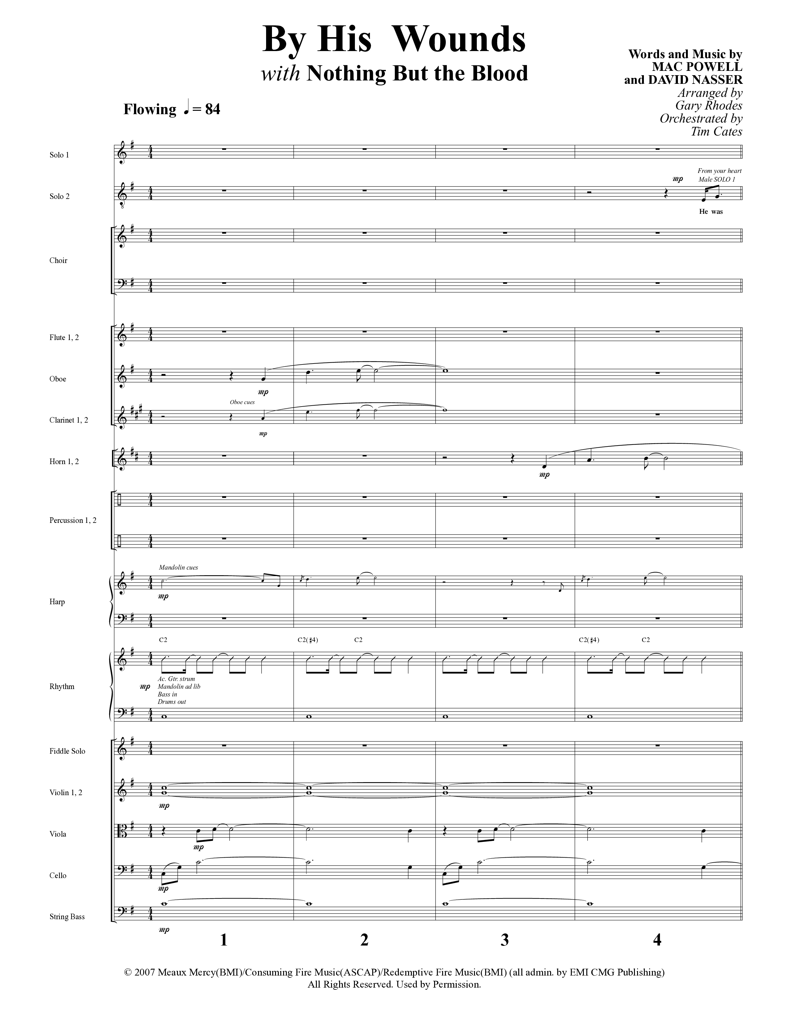 East To West (10 Song Choral Collection) Song 7 (Orchestration) (Word Music Choral / Arr. Gary Rhodes / Orch. Tim Cates)